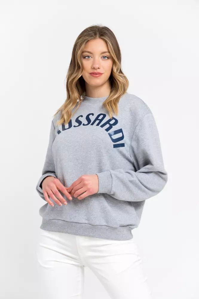 Trussardi Jeans Women's Grey Logo Sweatshirt