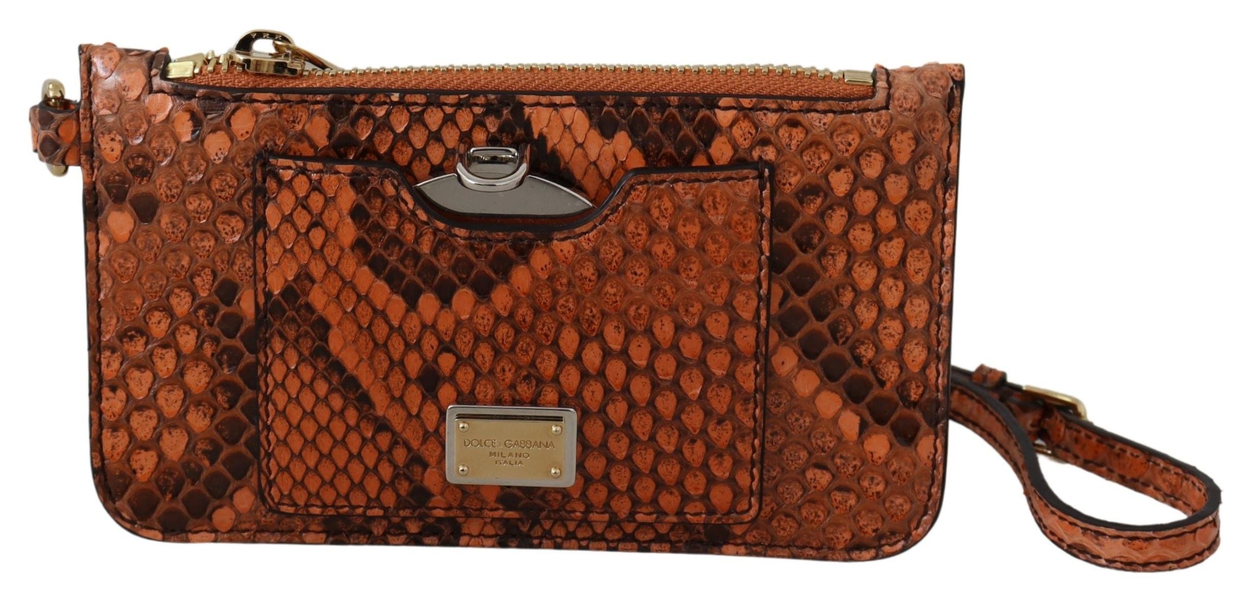 Gorgeous Leather Wristlet Wallet with Python Pattern