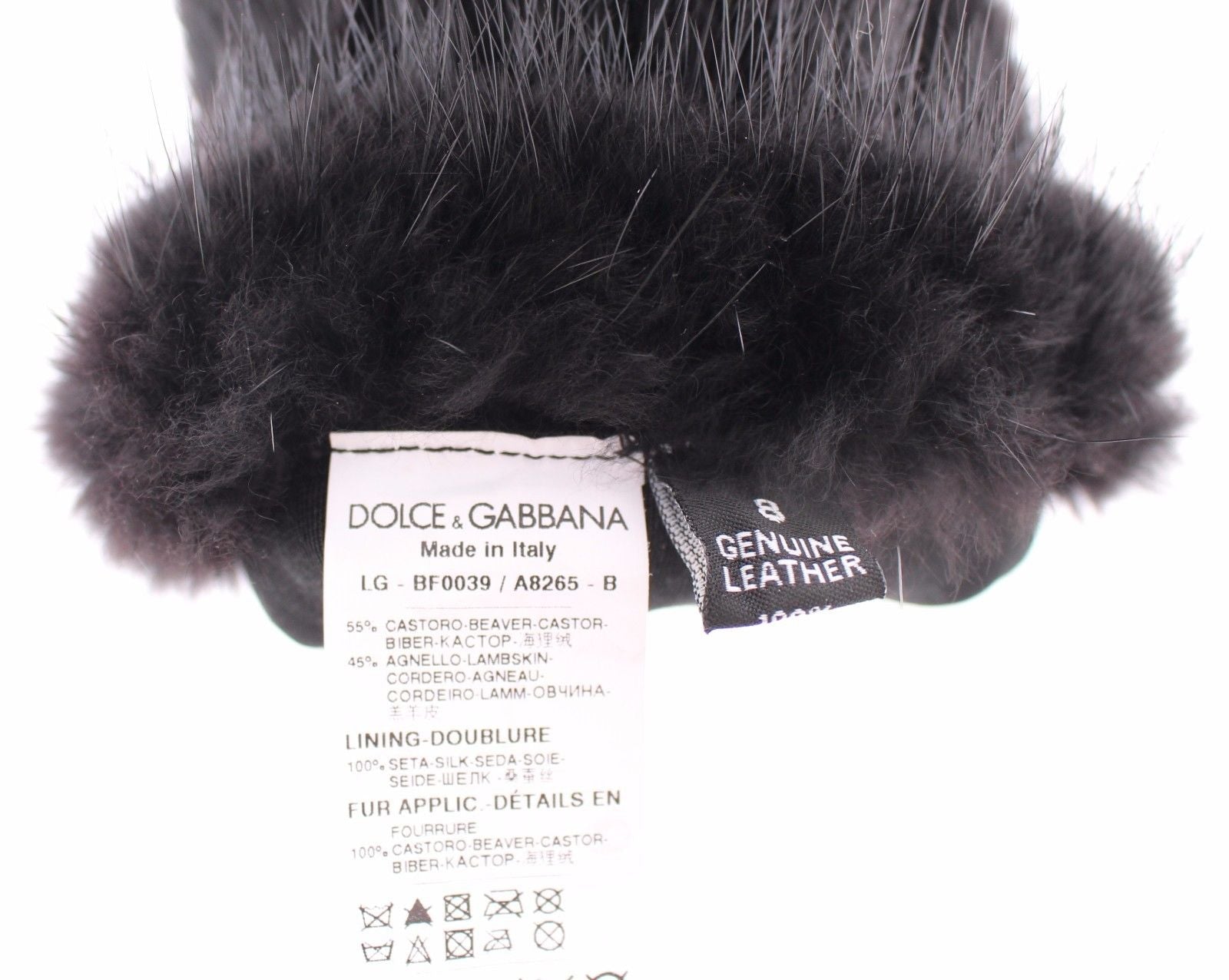 Luxurious Fur Leather Elbow Gloves