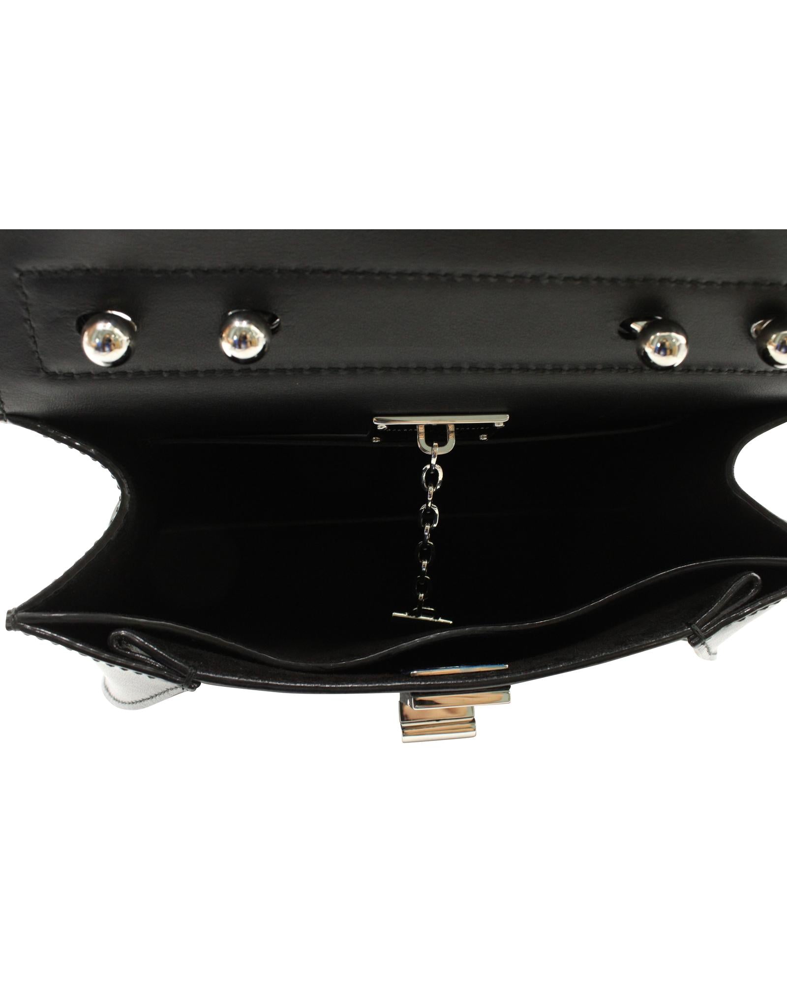 Hava Top Handle Bag in Black Leather