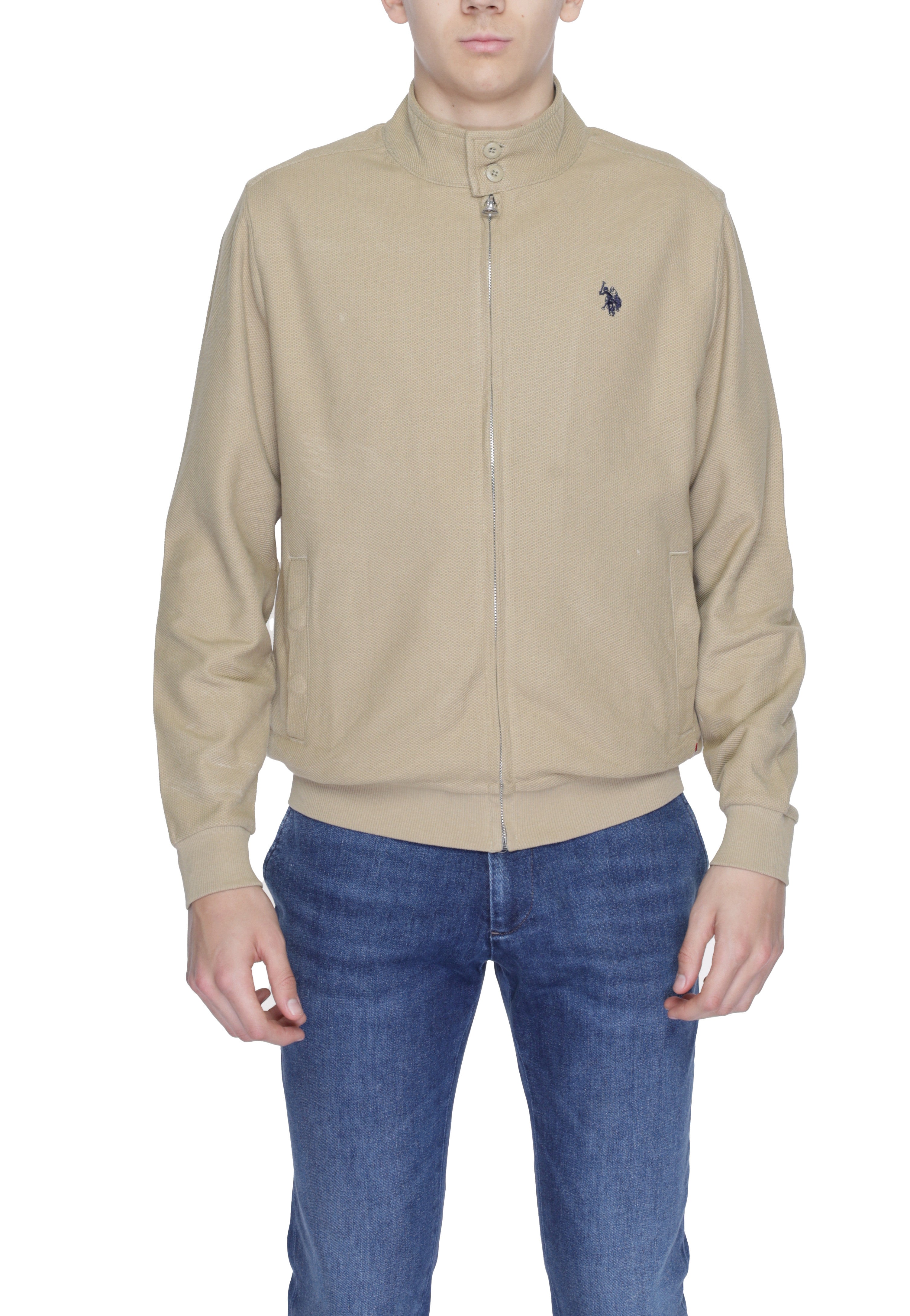 Cotton Turtleneck Jacket with Front and Back Pockets