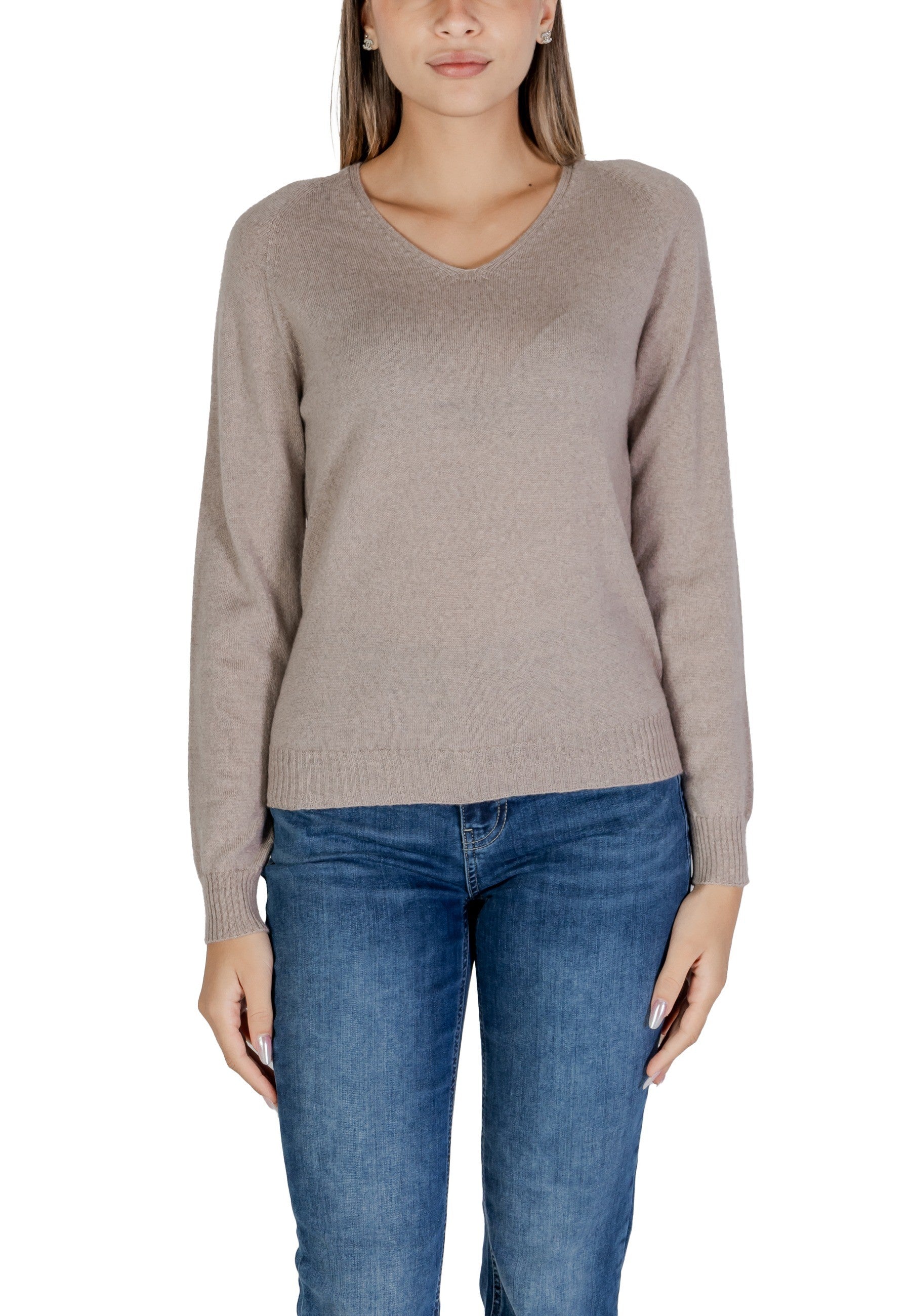 Sandro Ferrone Womens 100 Cashmere VNeck Sweater