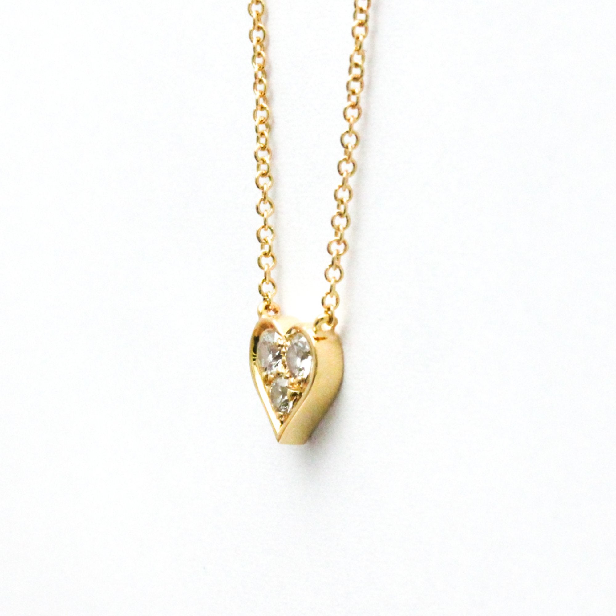 ThreeStone Heart Pendant Necklace