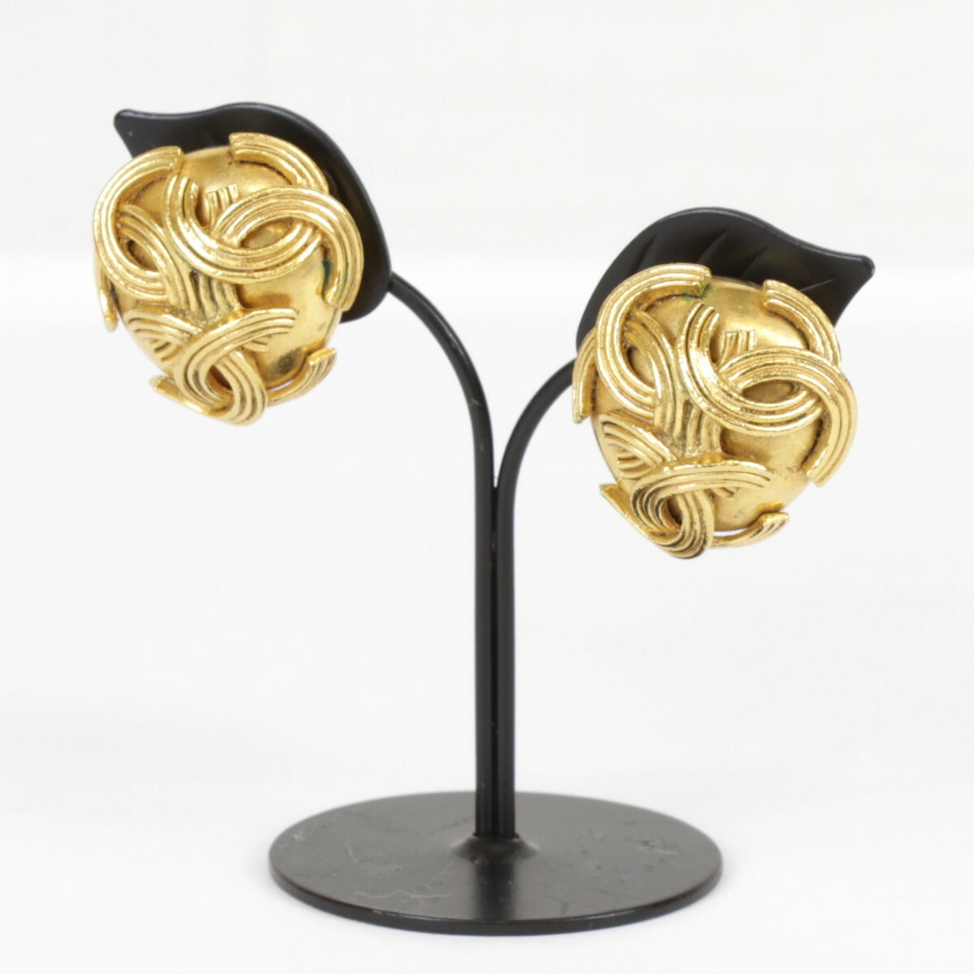 Gold CC Clipon Earrings