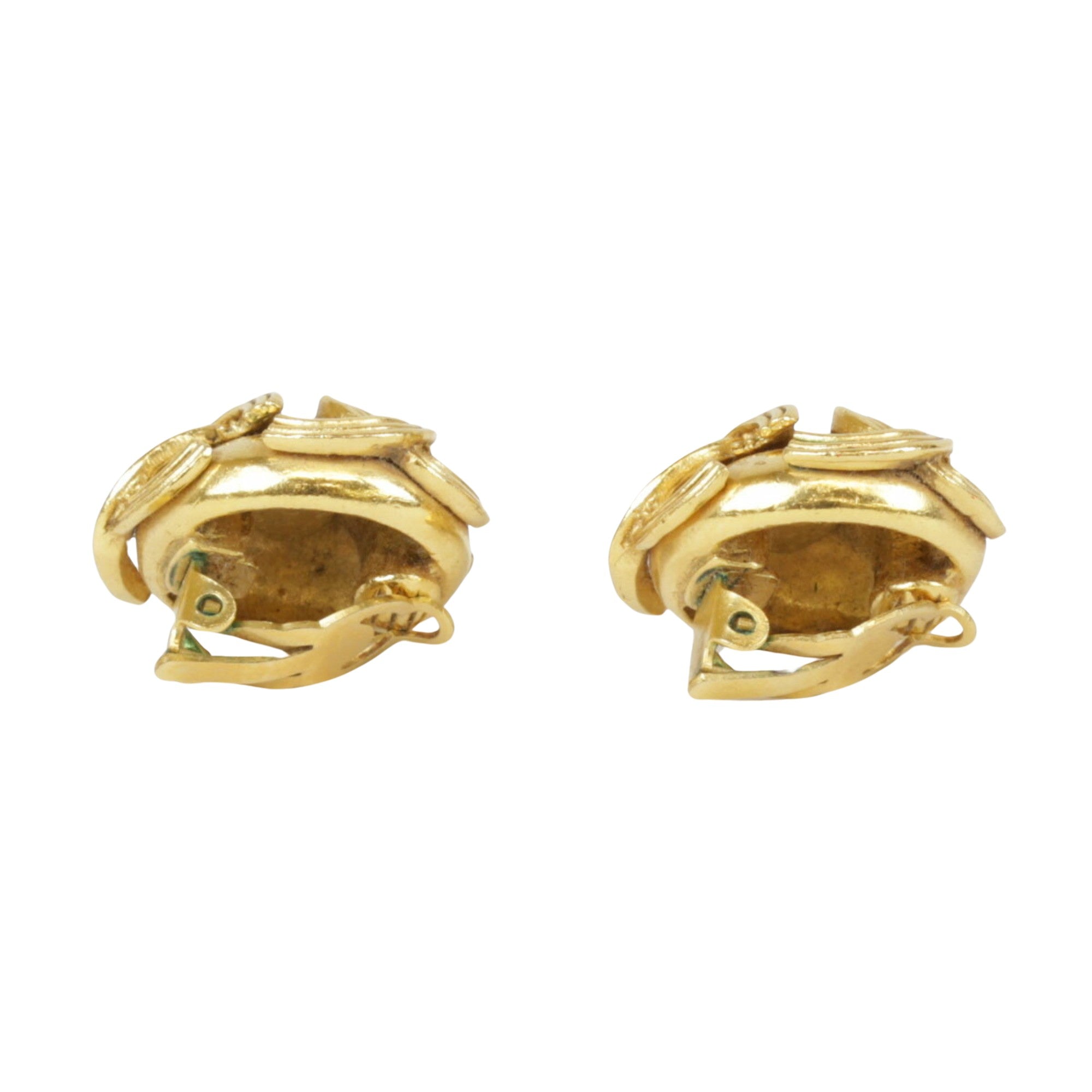 Gold CC Clipon Earrings
