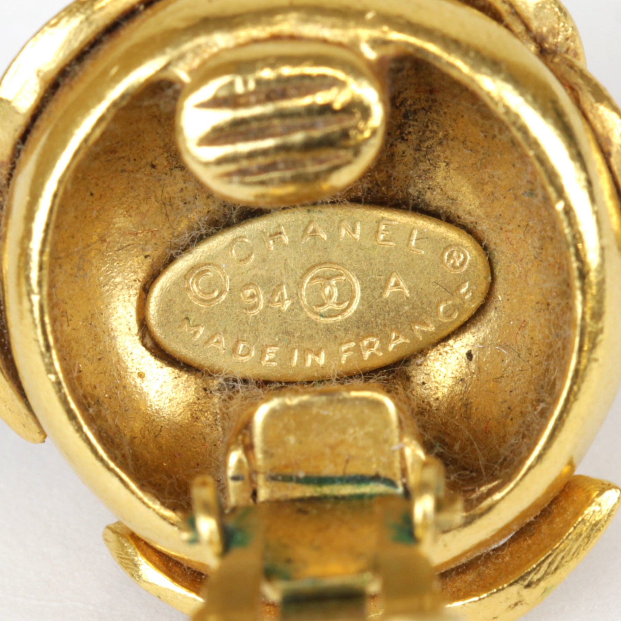 Gold CC Clipon Earrings