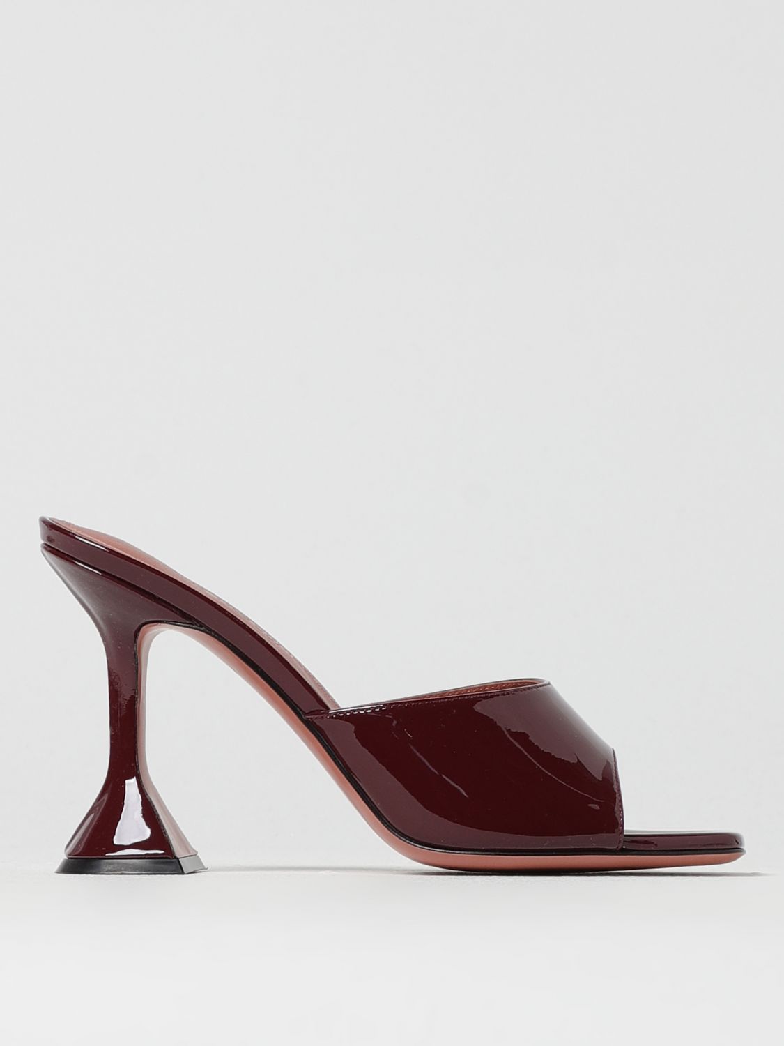 Lupita Slip Patent Mule Heels