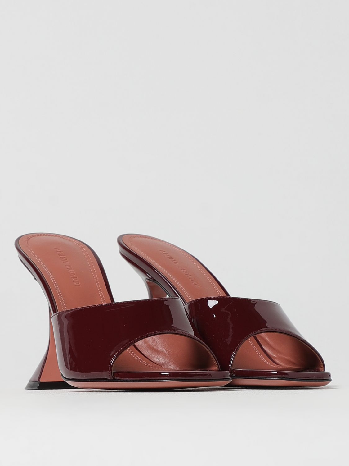 Lupita Slip Patent Mule Heels