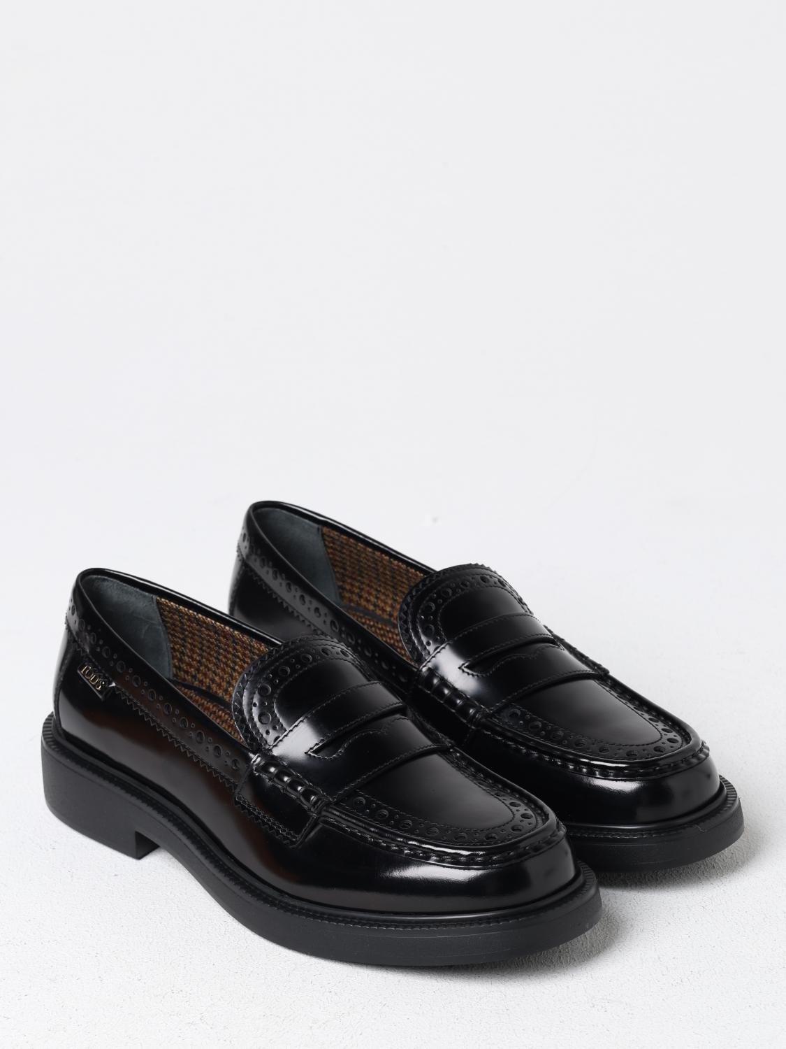 Leather Penny Loafers Brogue Detail