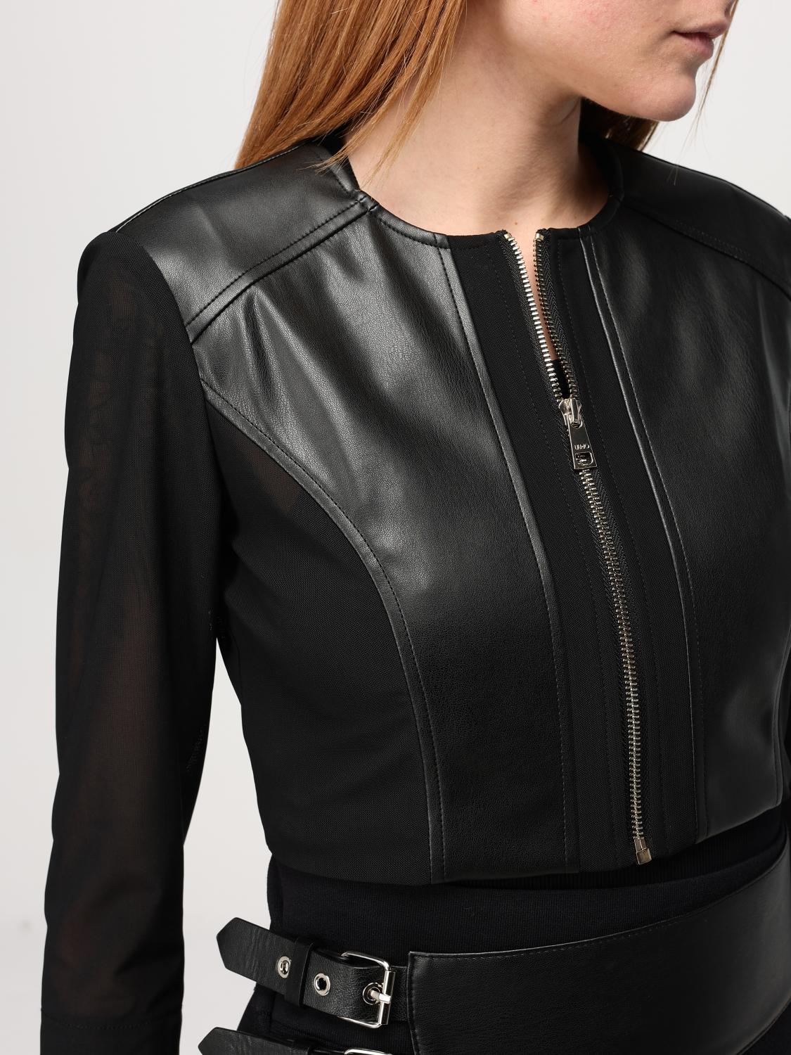 Faux Leather Mini Dress with Pocket