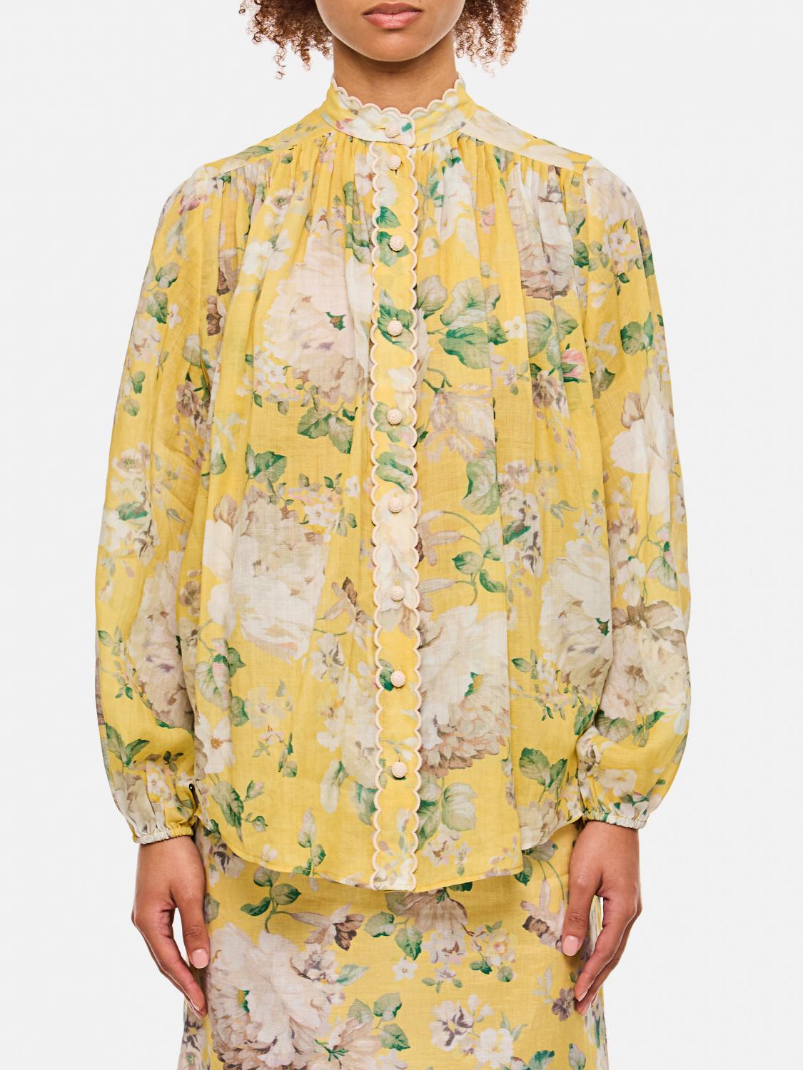 Allia Floral Linen Shirt Relaxed Fit