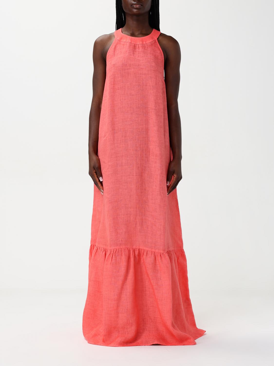 Linen Maxi Dress Tiered Skirt