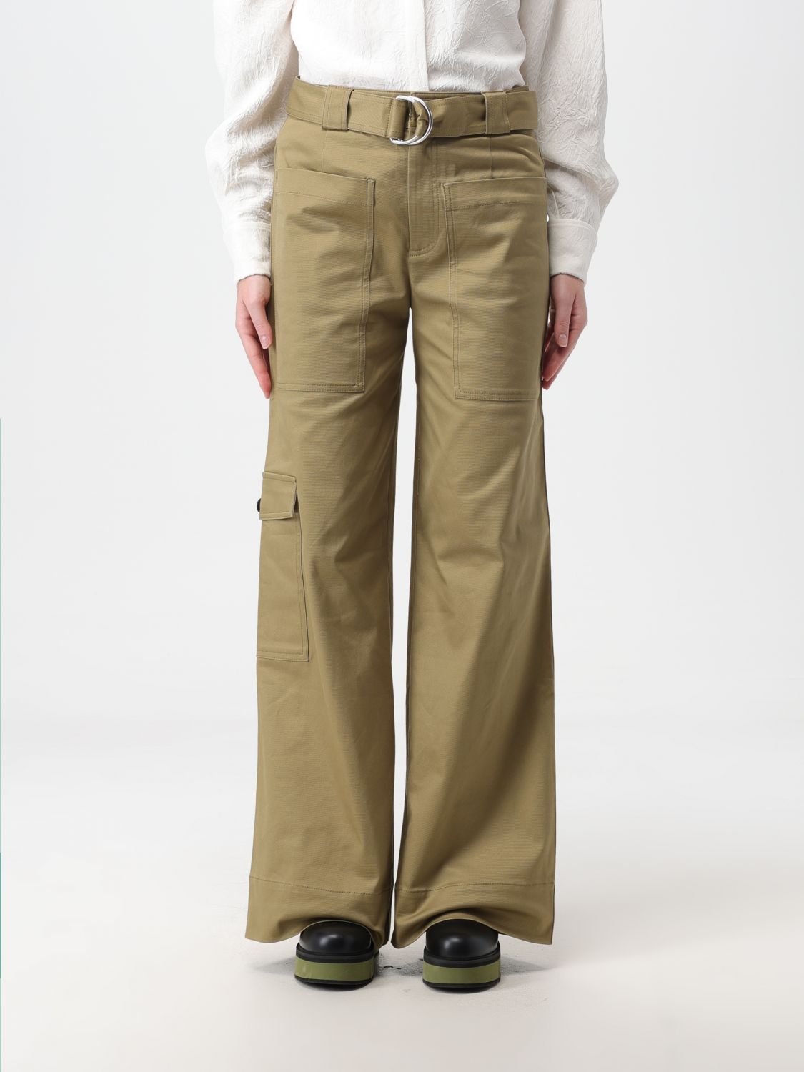 Wide Leg Belted Cargo Pants