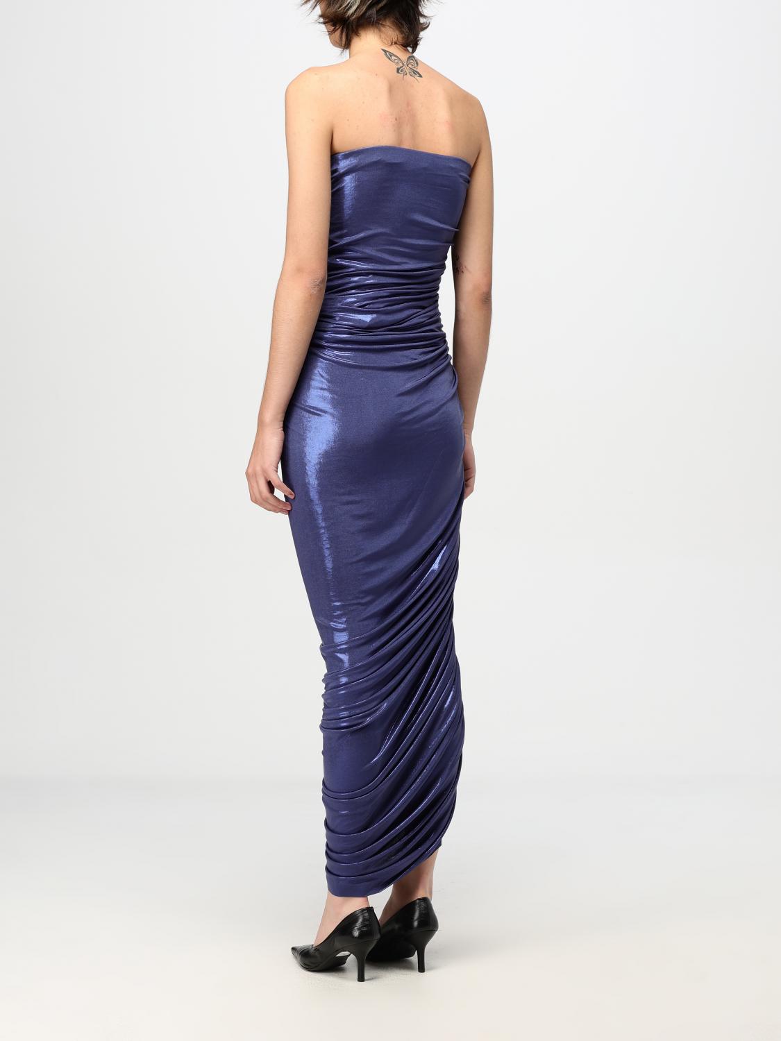Diana Dress Metallic Jersey Draped Maxi