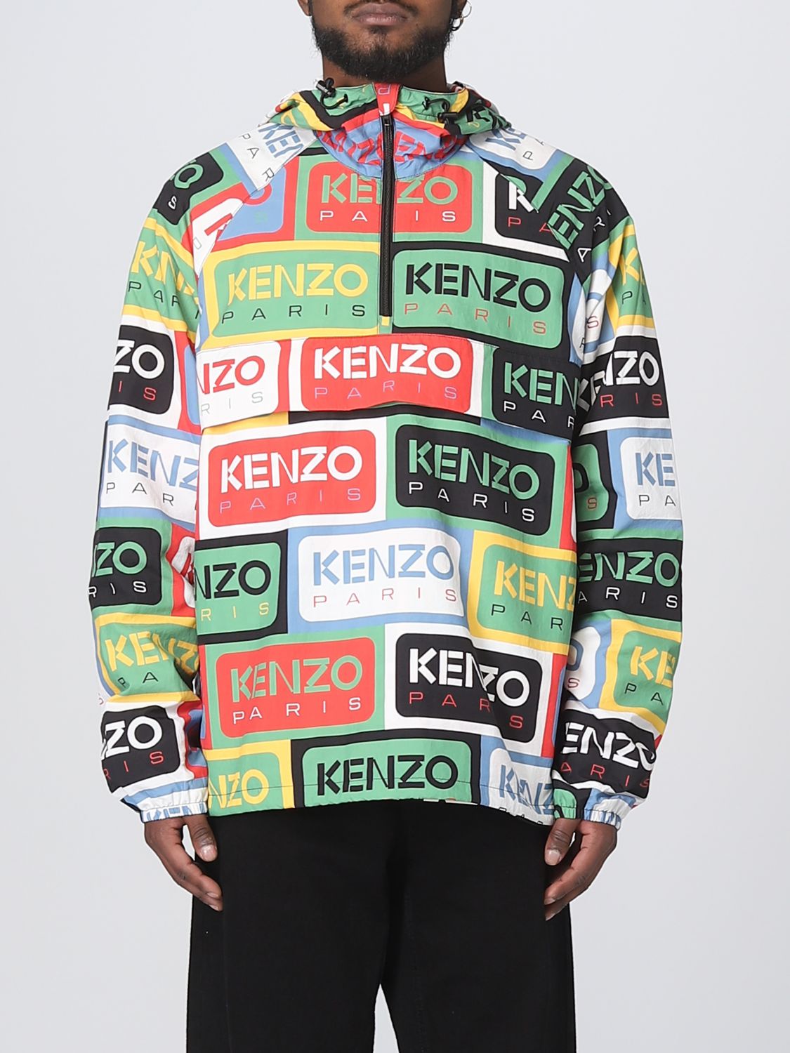 Kenzo Paris Logo Print Windbreaker