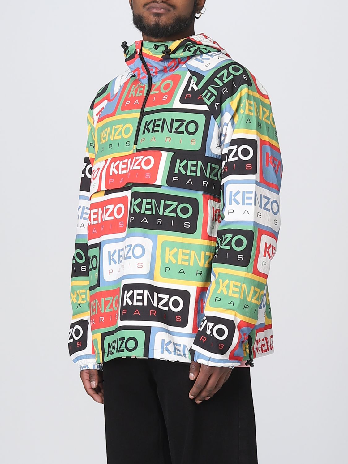 Kenzo Paris Logo Print Windbreaker