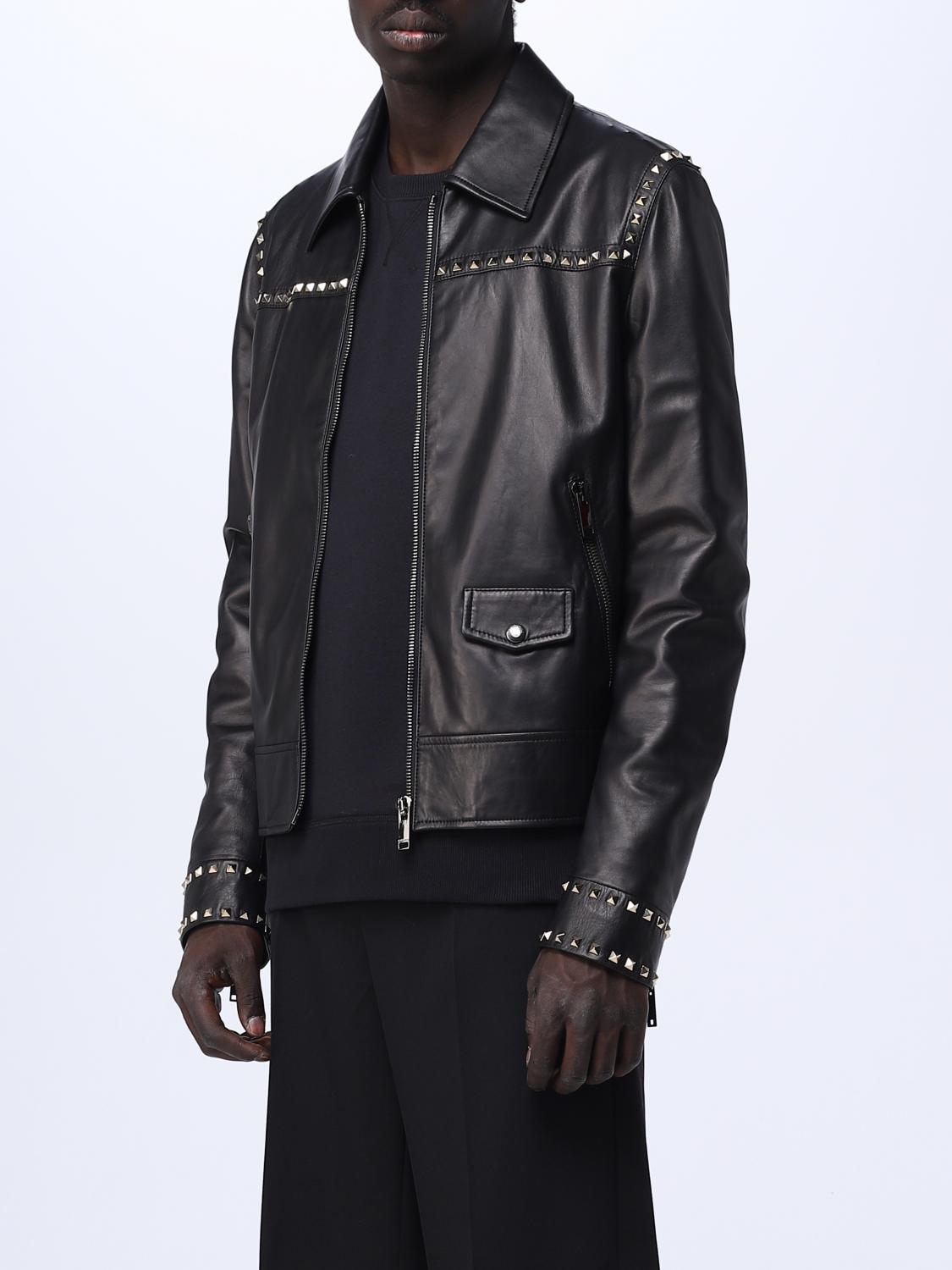 Studded Leather Jacket Moto Style