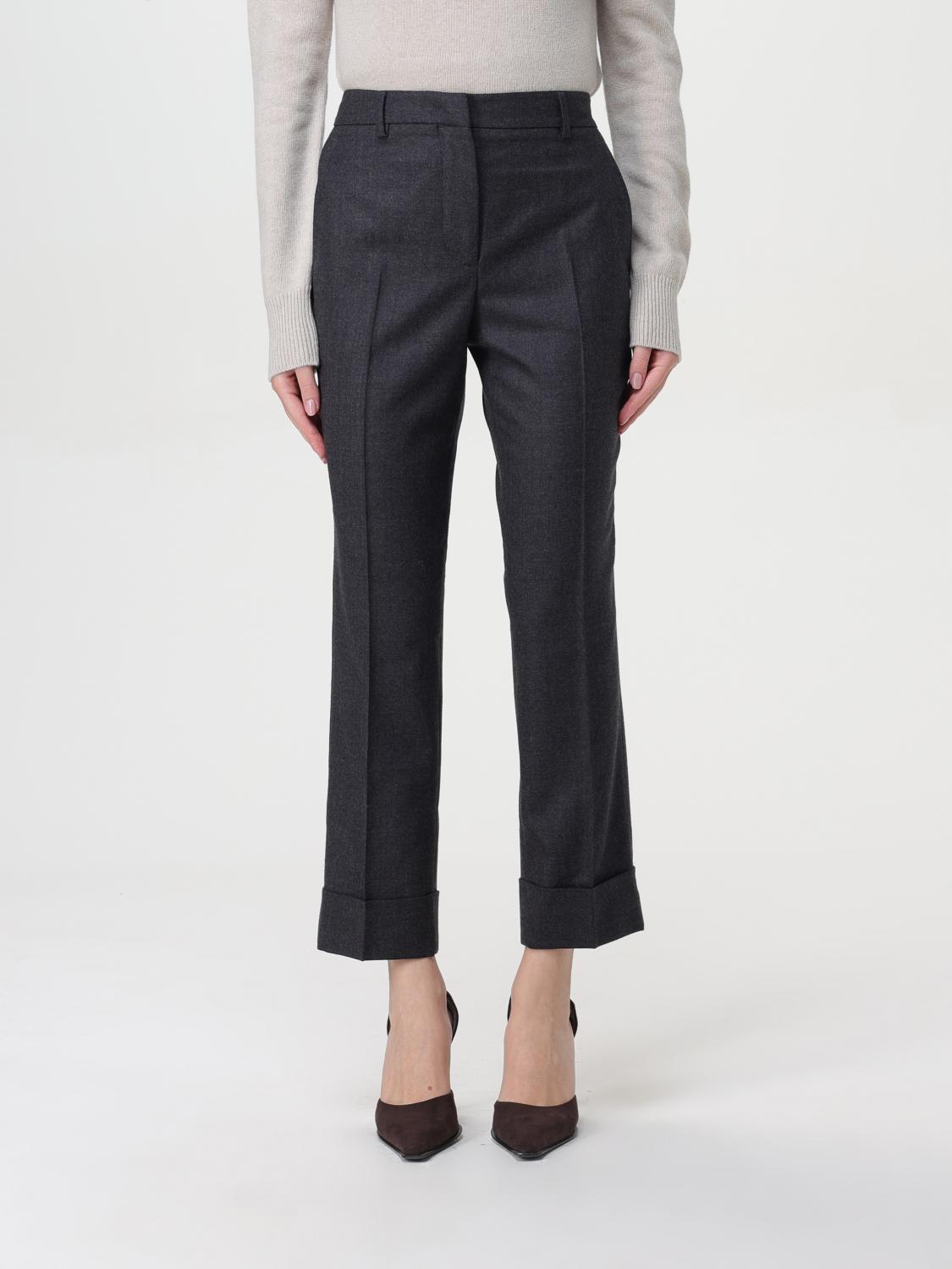 Slimfit Wool Trousers Cuffed Hem