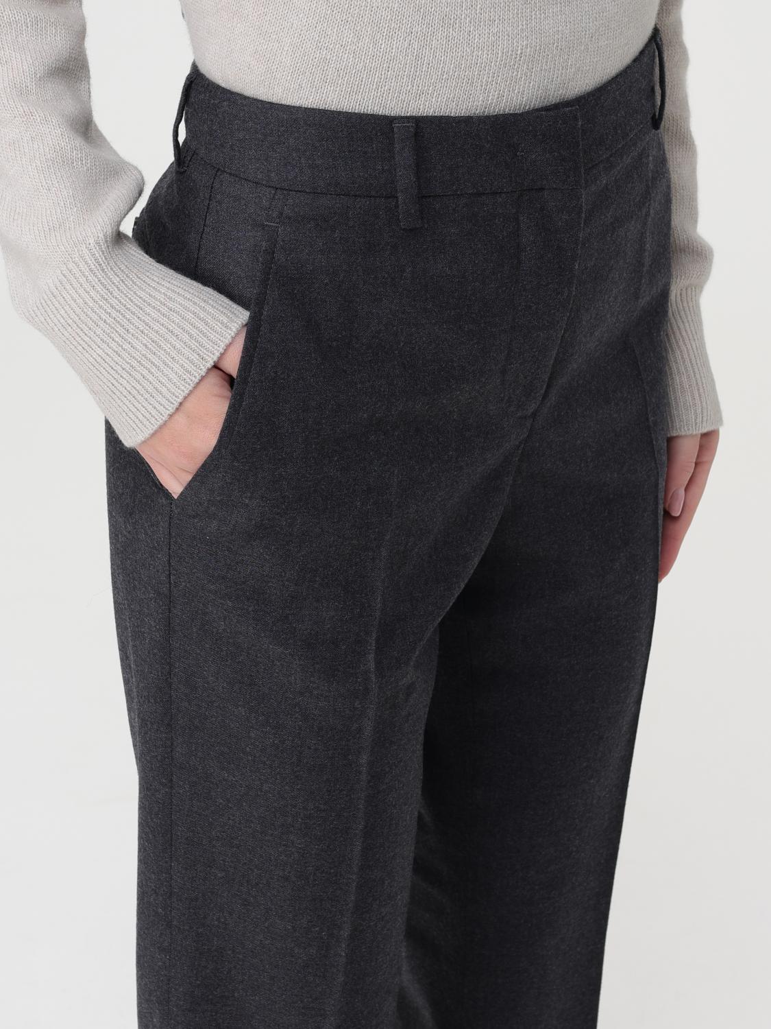 Slimfit Wool Trousers Cuffed Hem