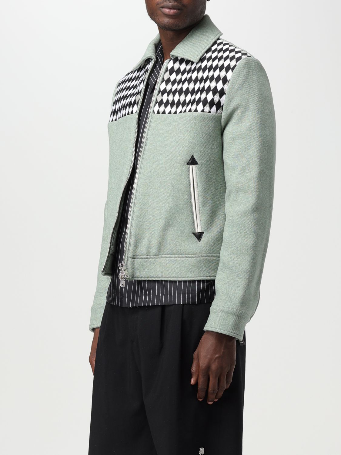 Harlequin Pattern Cropped Jacket