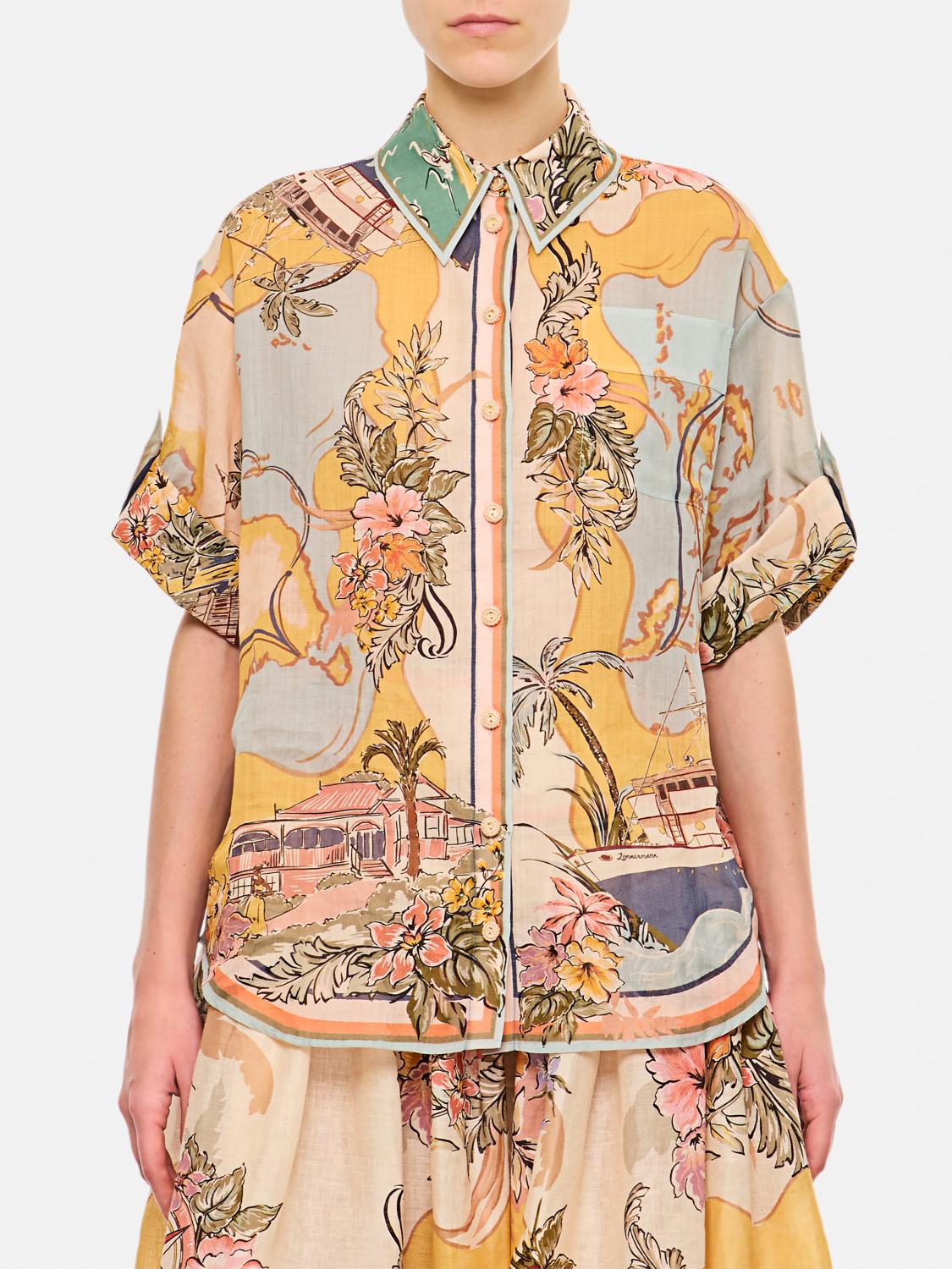 Resort Floral Linen Shirt