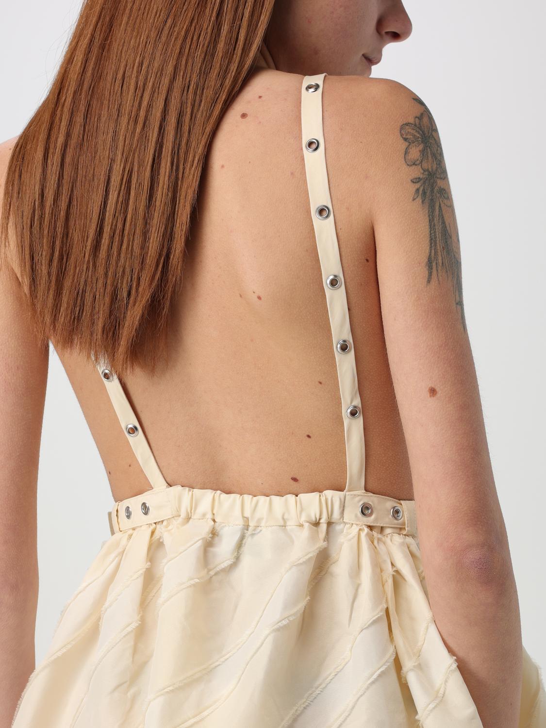 Textured Midi Dress Belted Waist