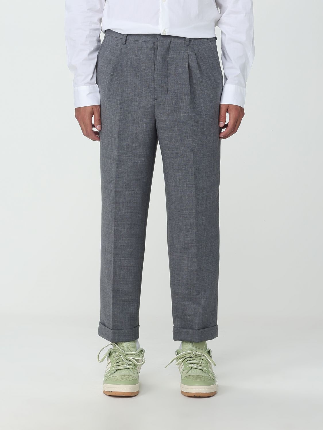 Pleated Trousers Wool Blend
