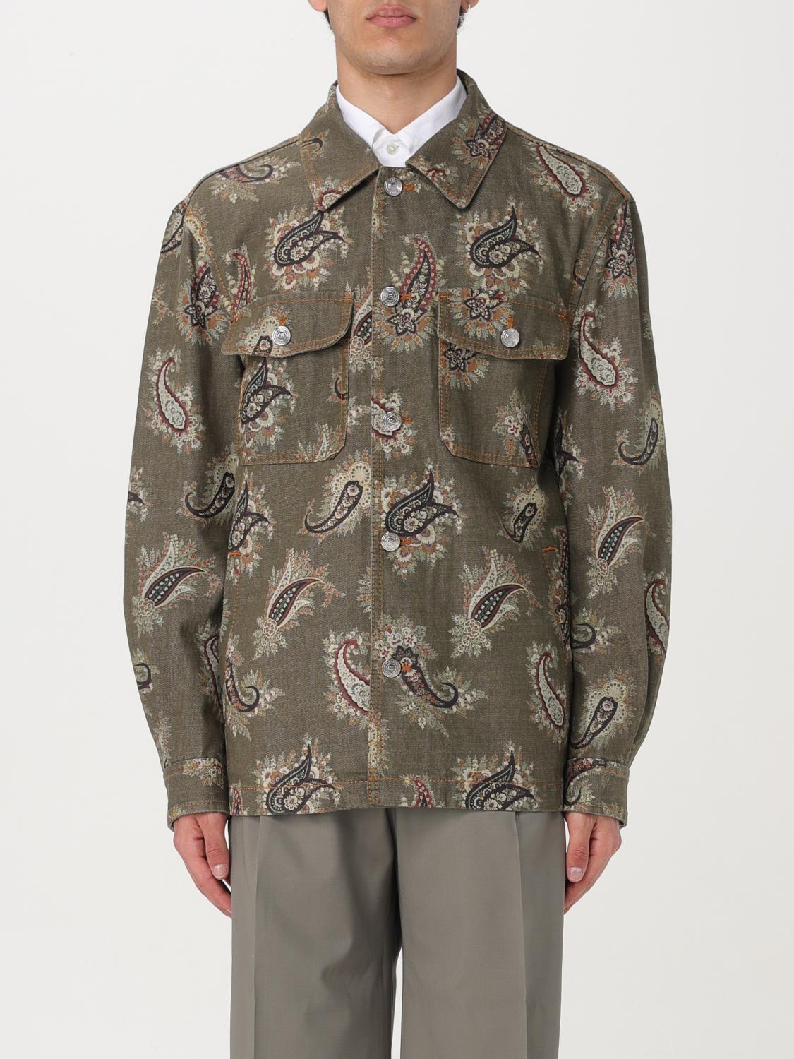 Paisley Print Linen Shirt Jacket