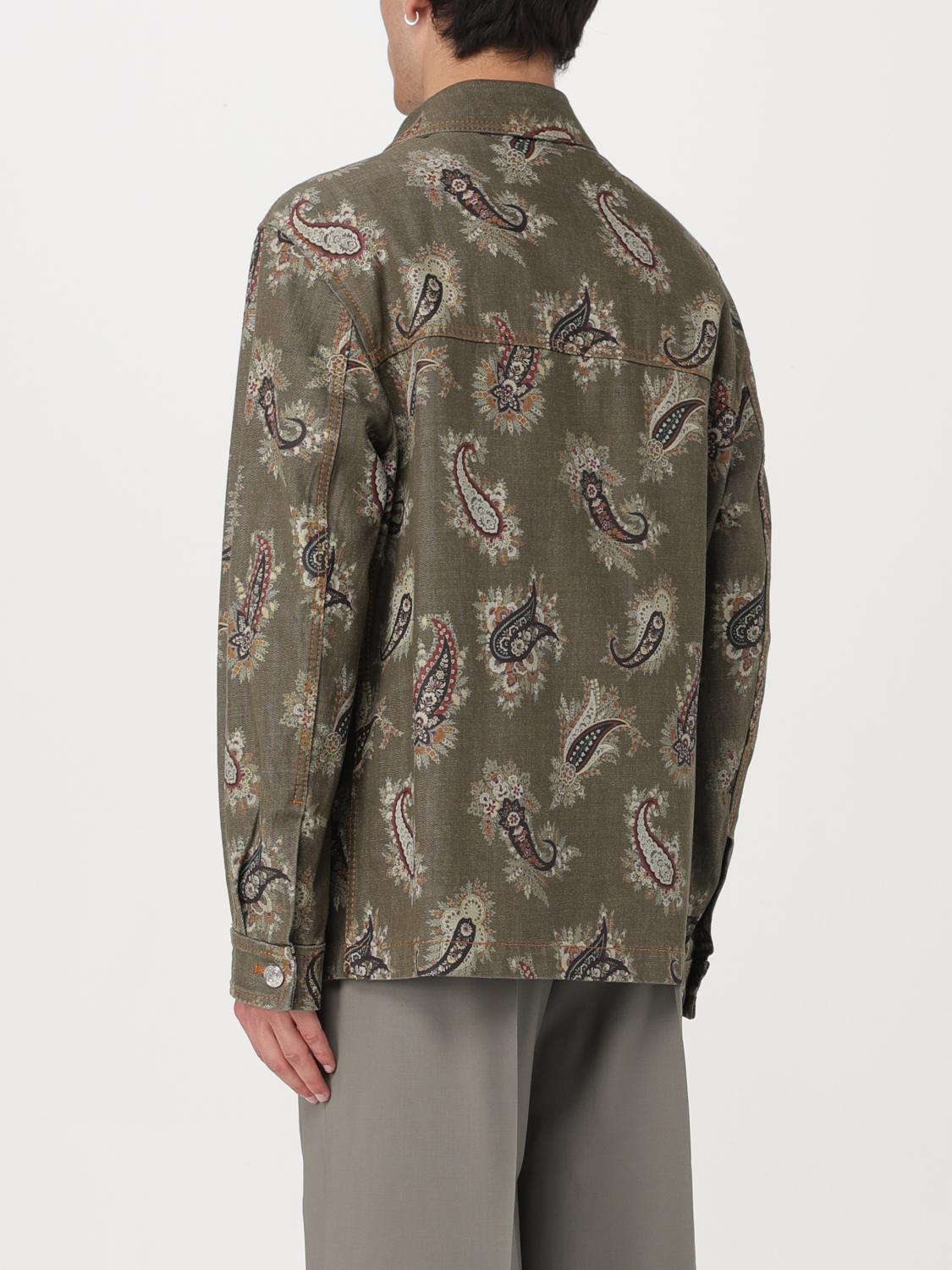 Paisley Print Linen Shirt Jacket