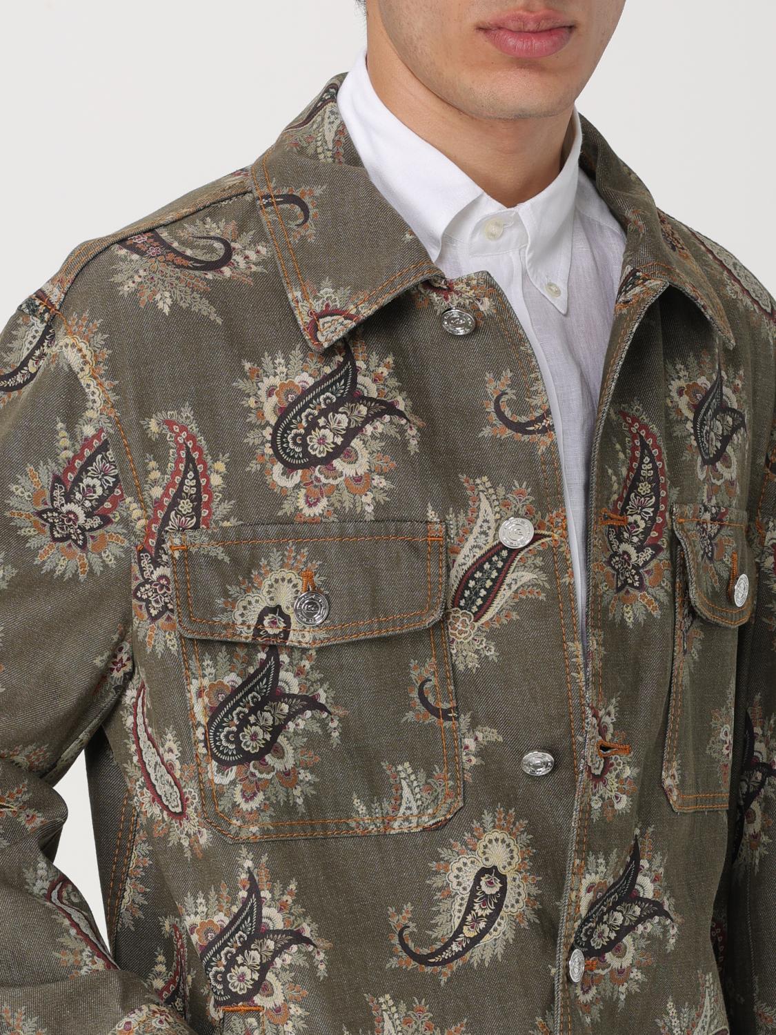 Paisley Print Linen Shirt Jacket