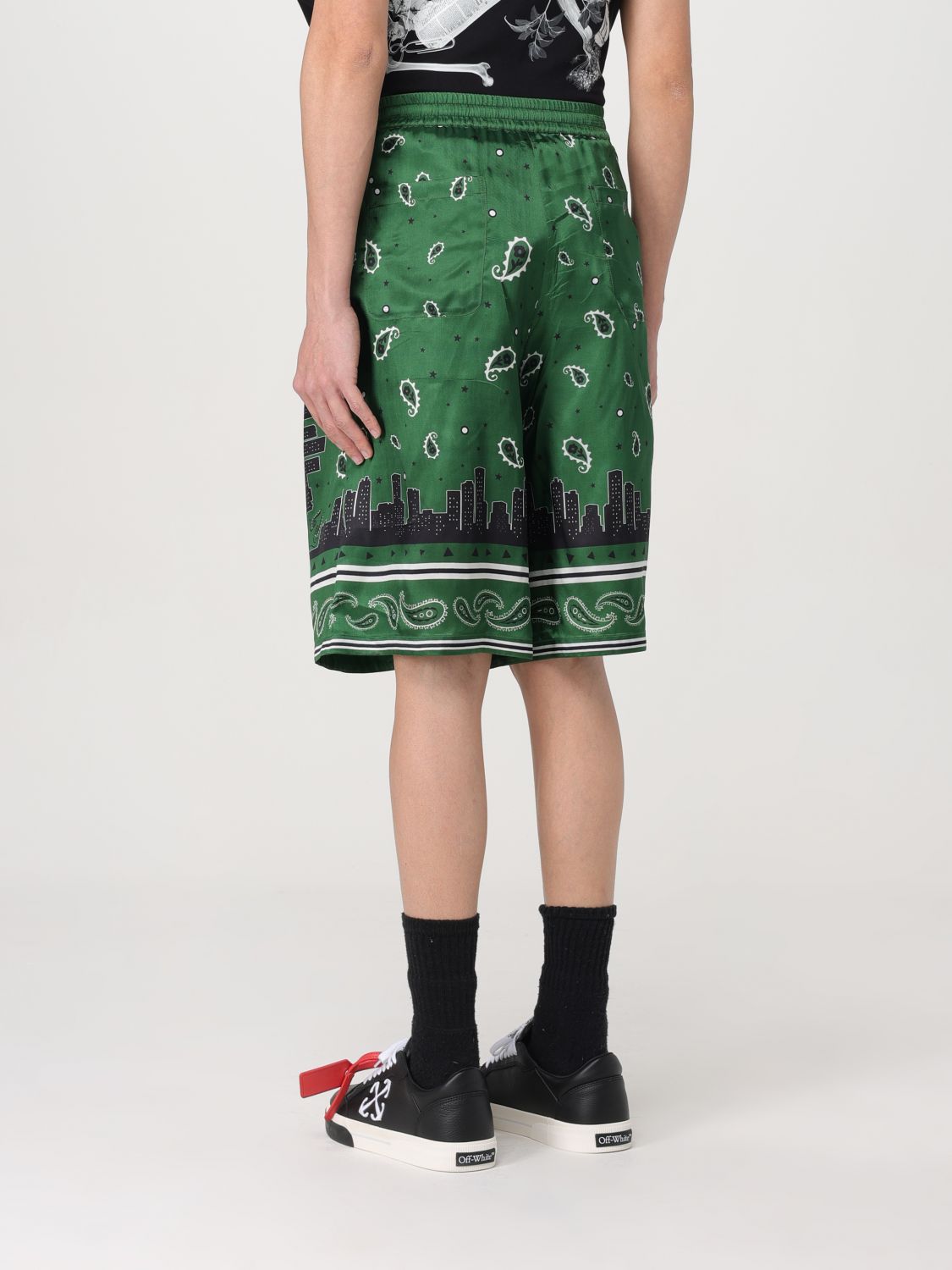 Paisley Print Silk Shorts