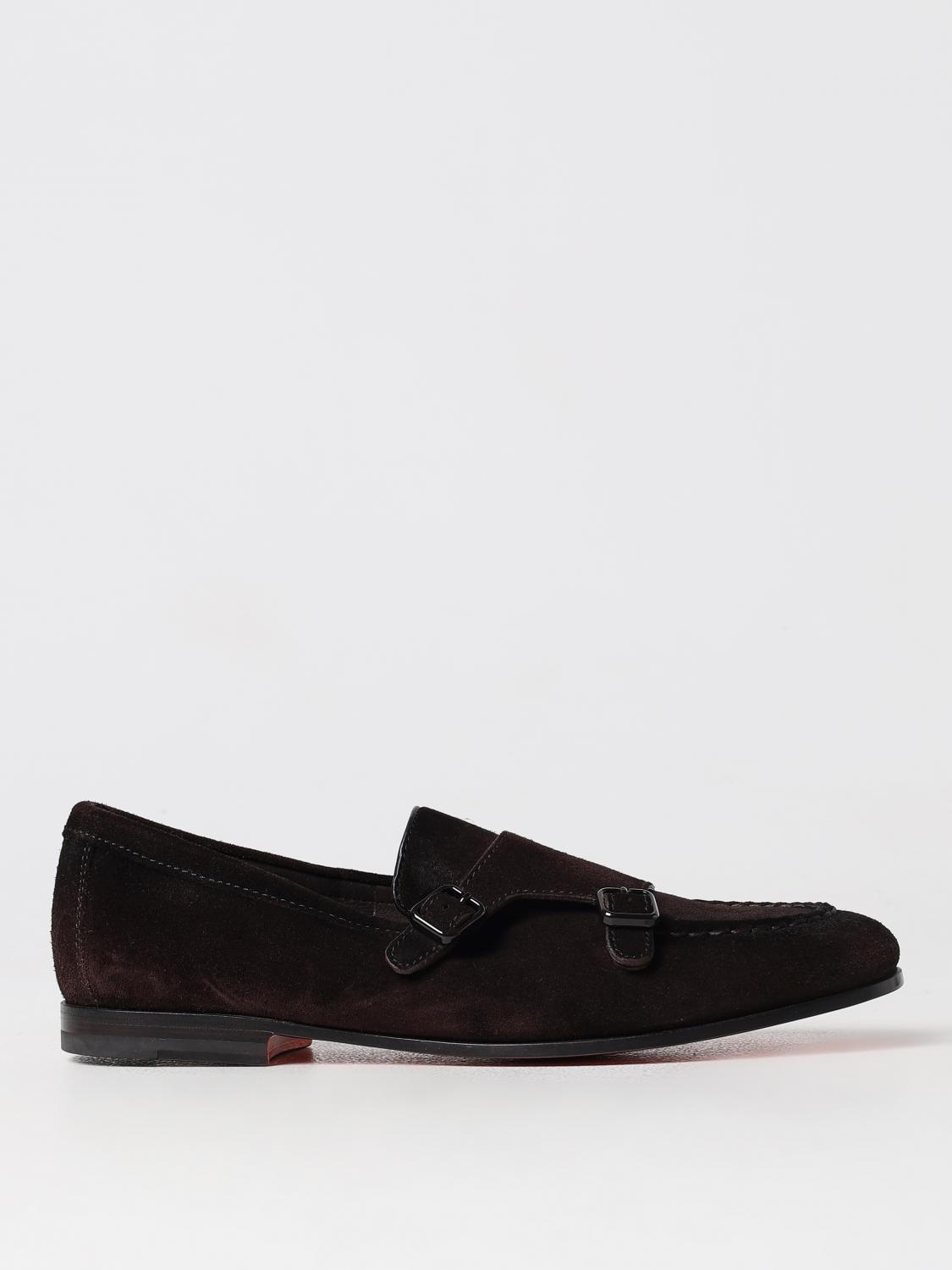 Suede Leather Monk Strap Loafers