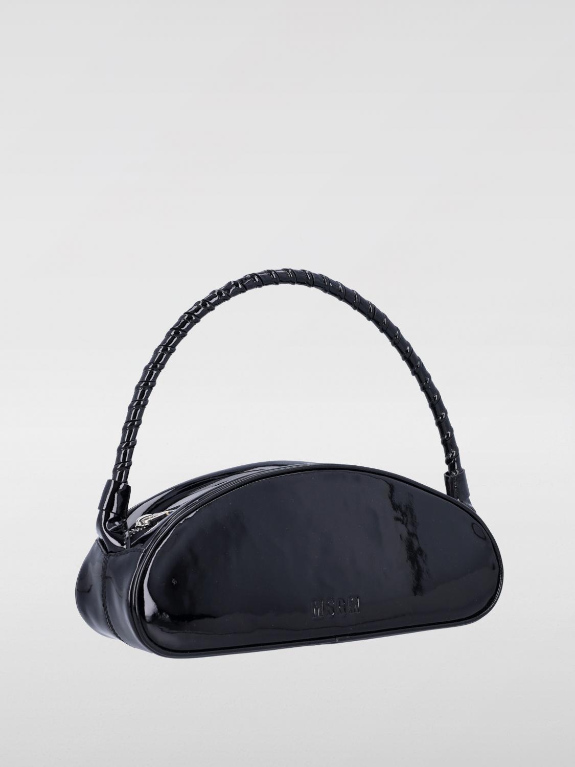 Half Moon Patent Leather Handbag