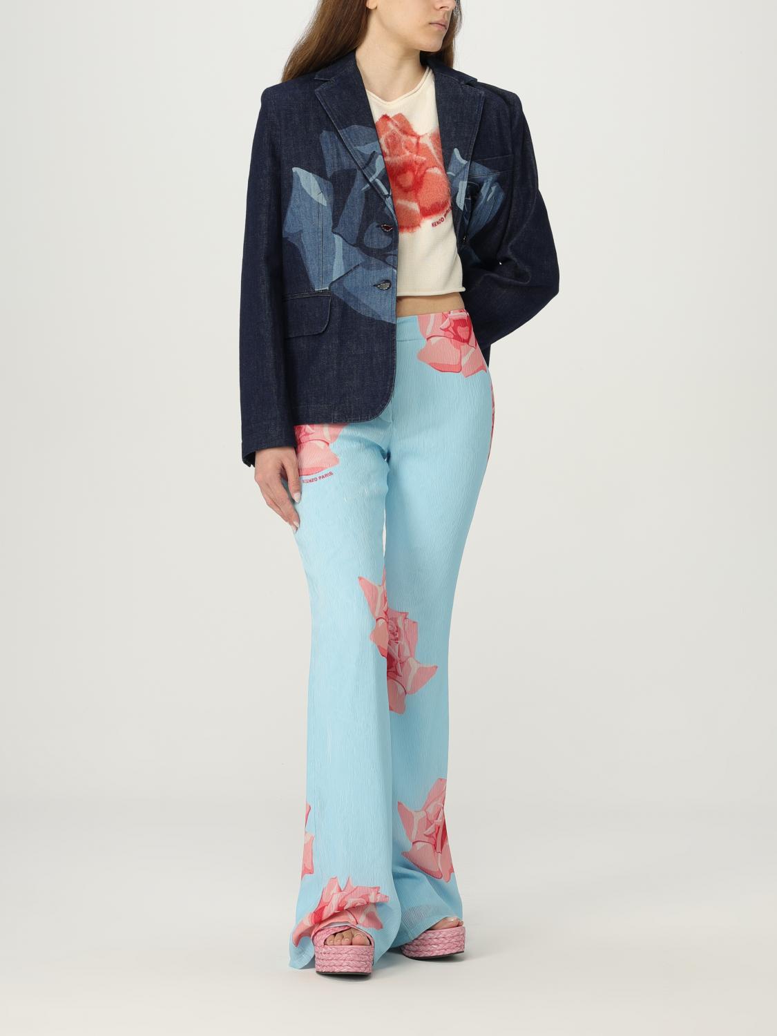 Denim Jacket Rose Print Relaxed Fit