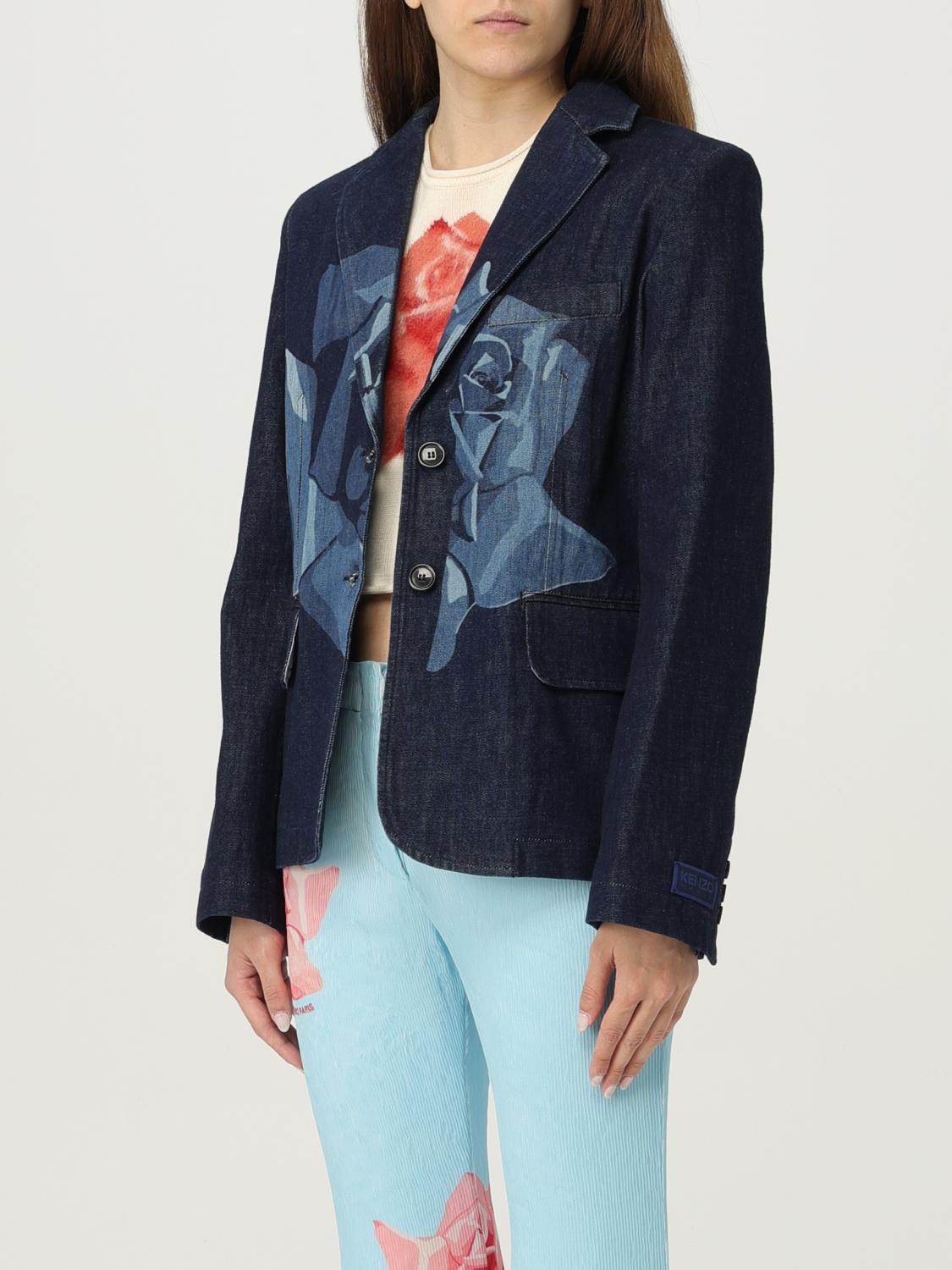 Denim Jacket Rose Print Relaxed Fit