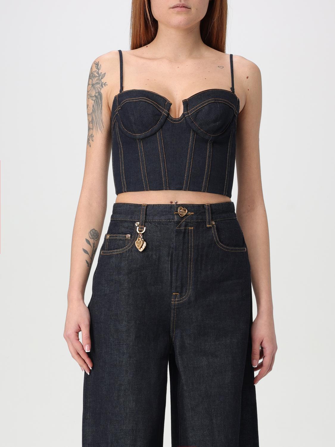 Denim Corset Top Sleeveless