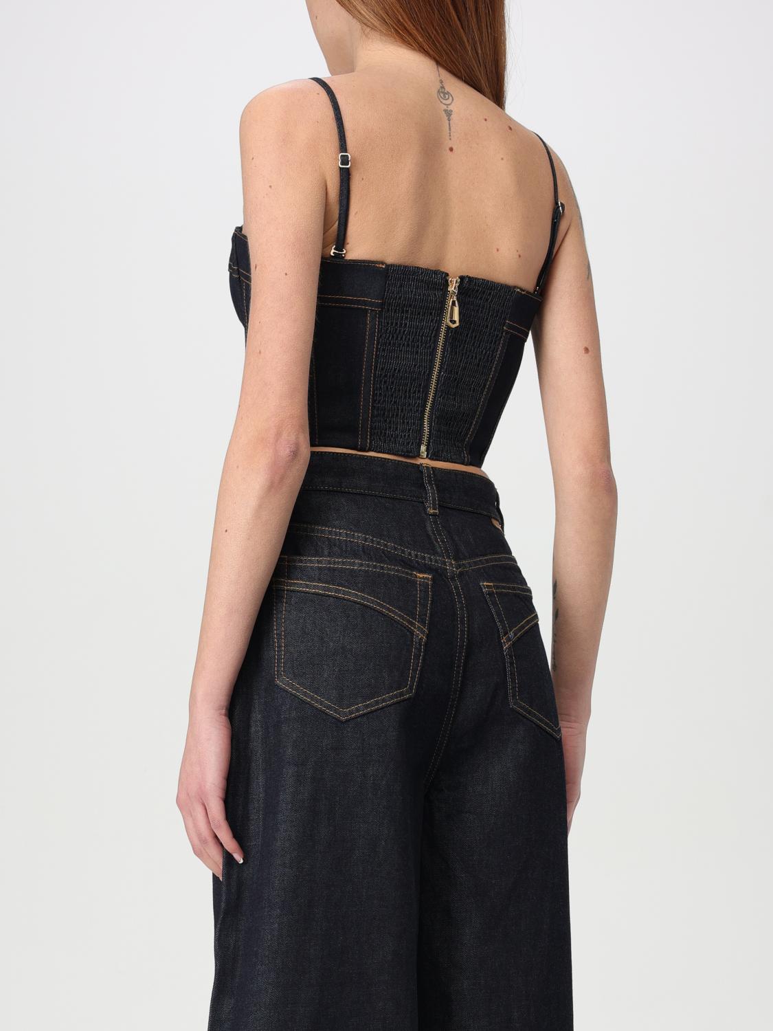 Denim Corset Top Sleeveless