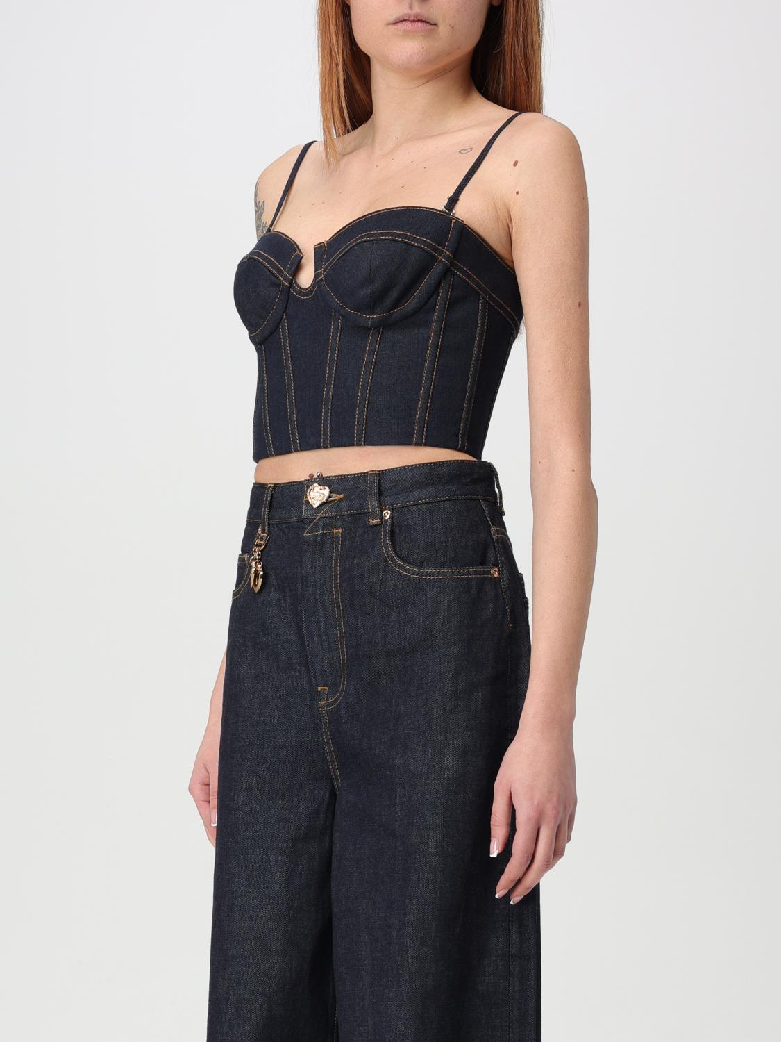 Denim Corset Top Sleeveless