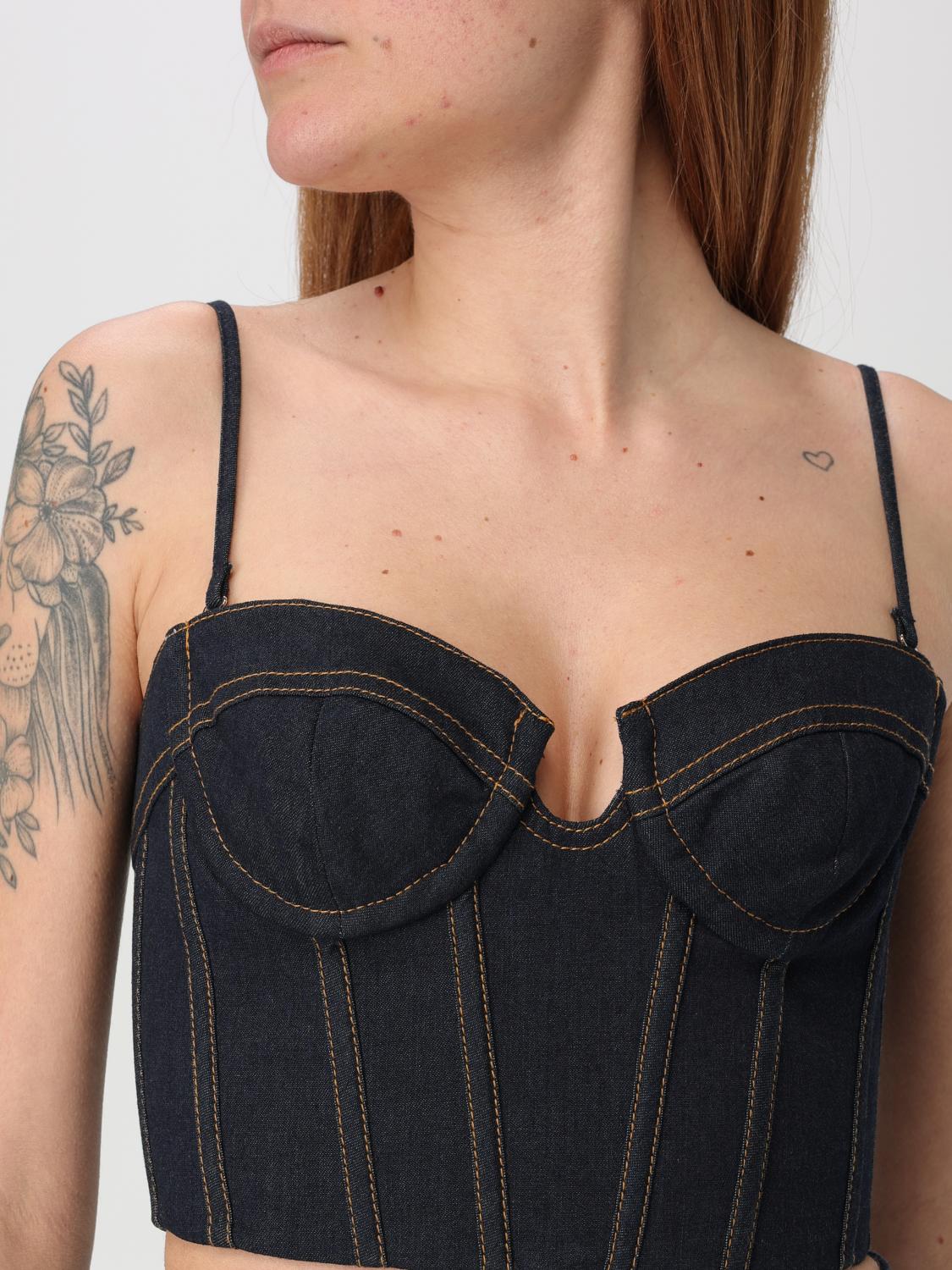 Denim Corset Top Sleeveless