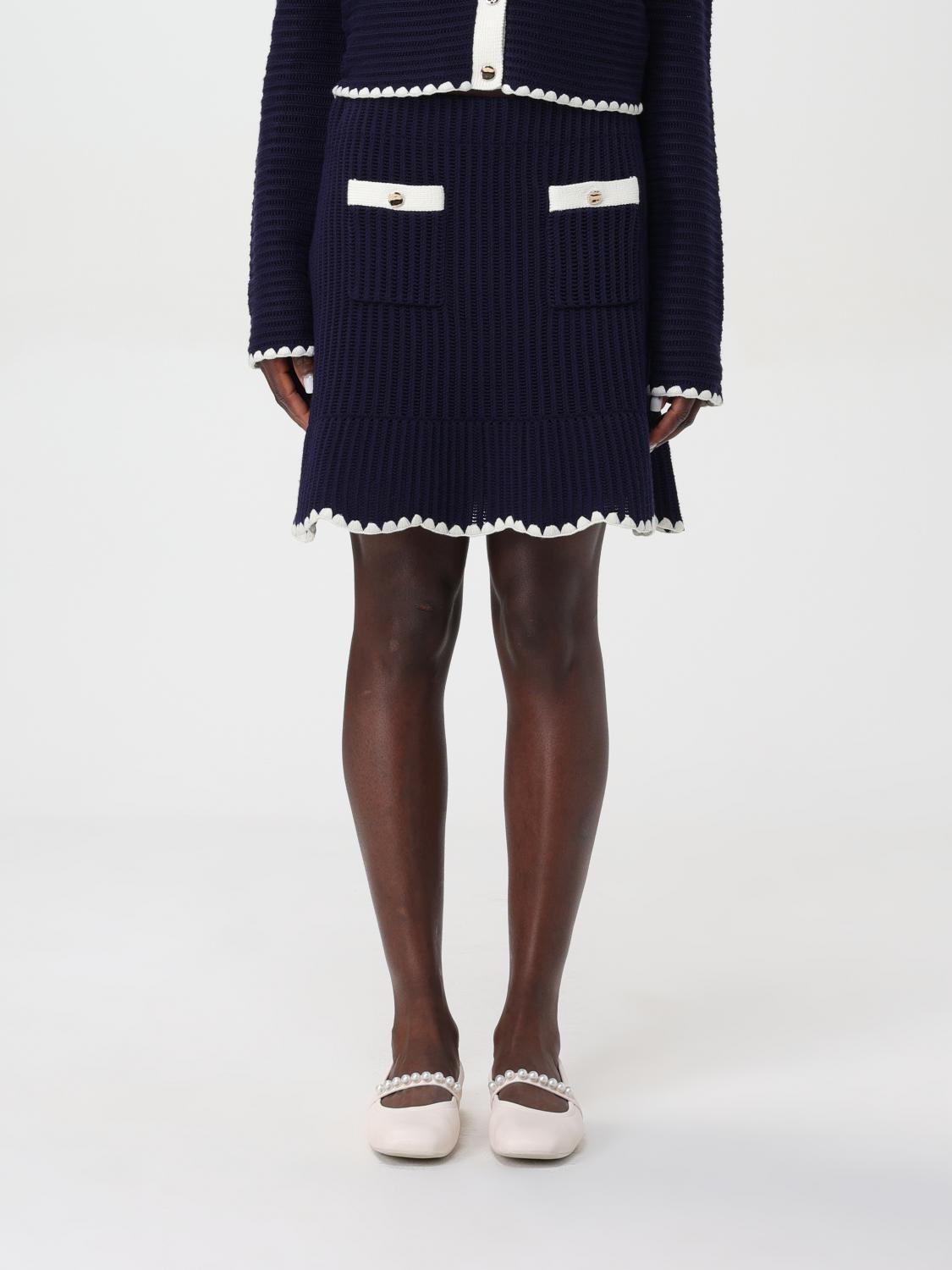 Scalloped Knit Mini Skirt