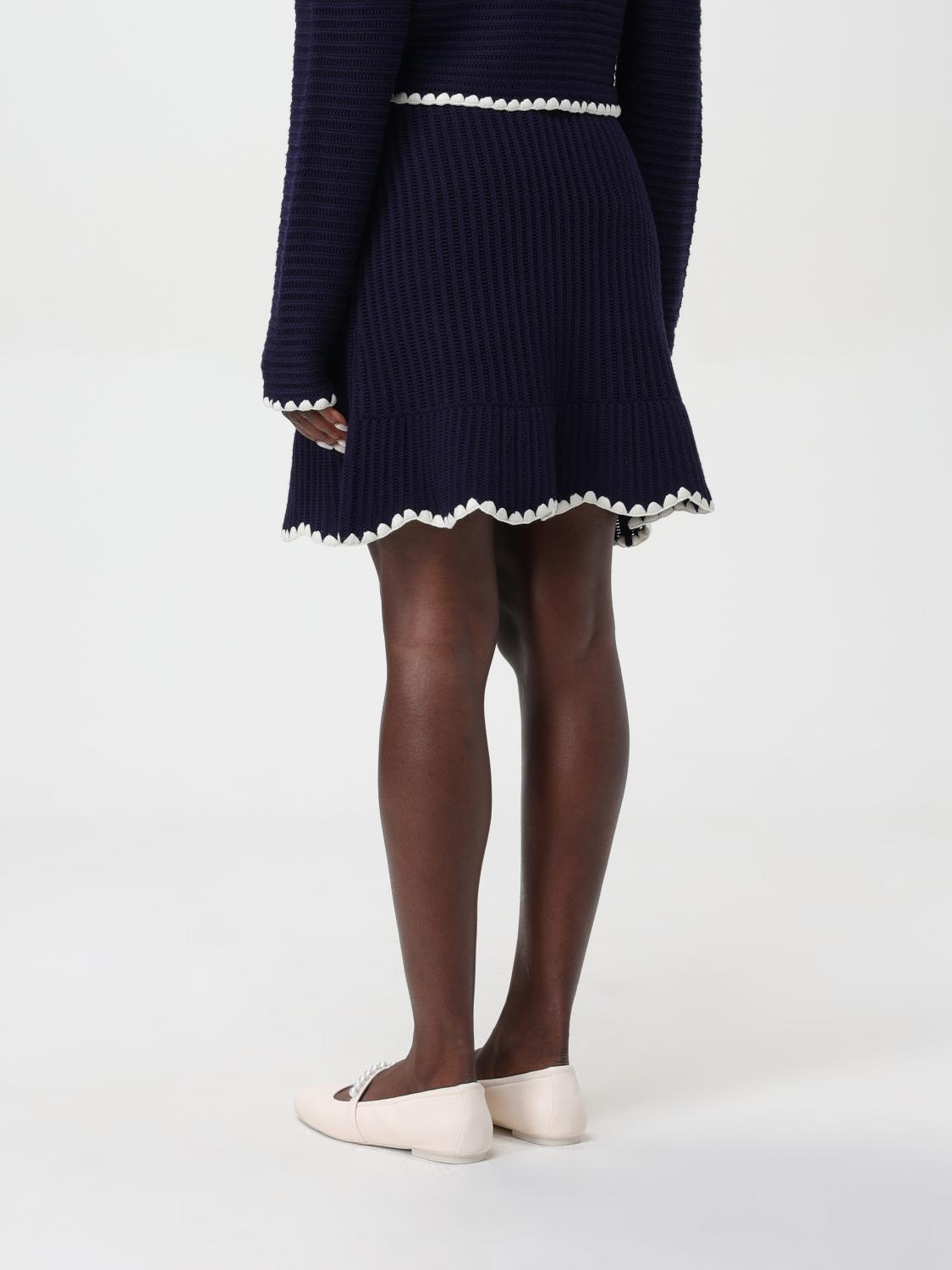 Scalloped Knit Mini Skirt
