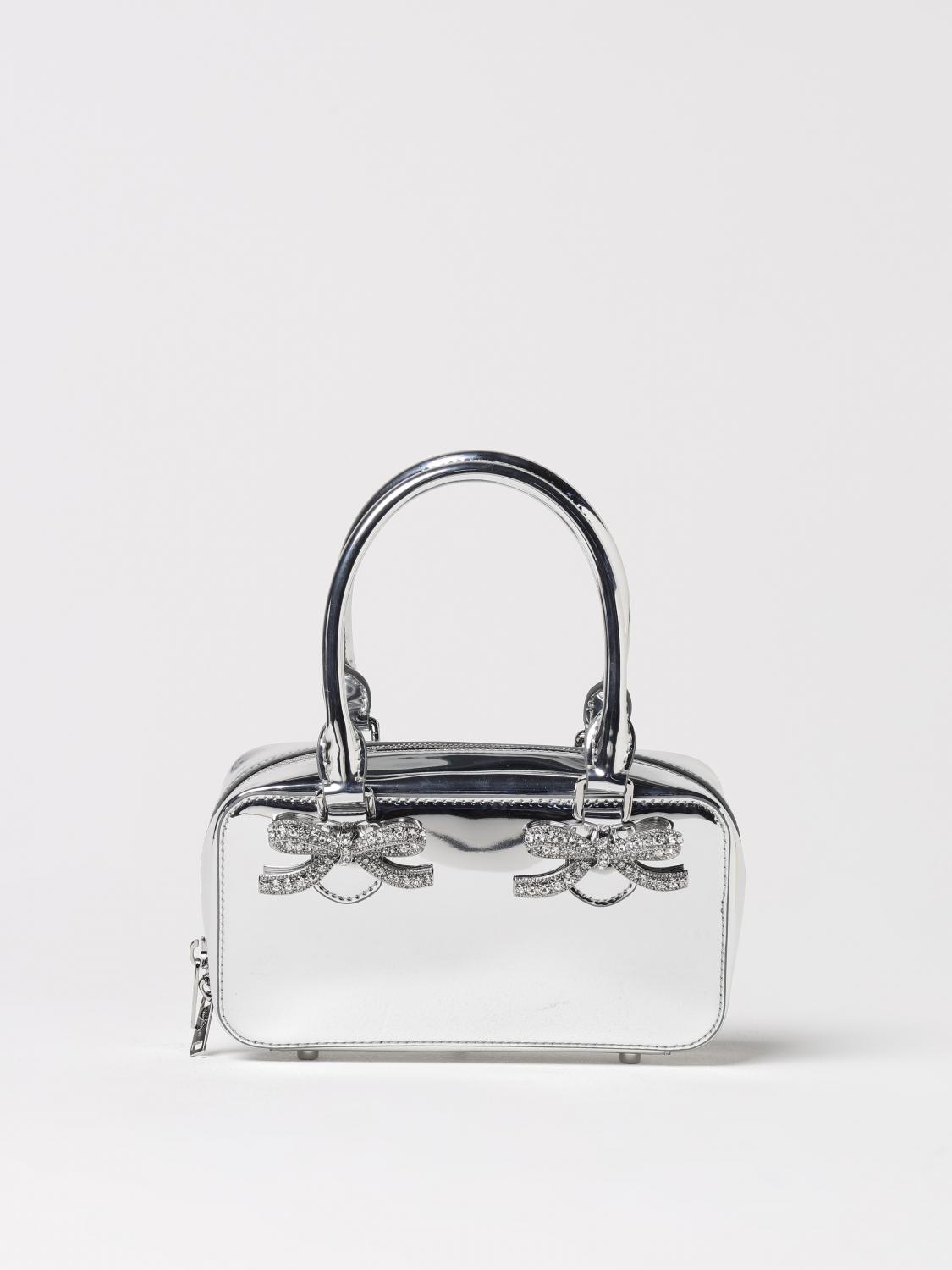 Metallic Bow TopHandle Handbag