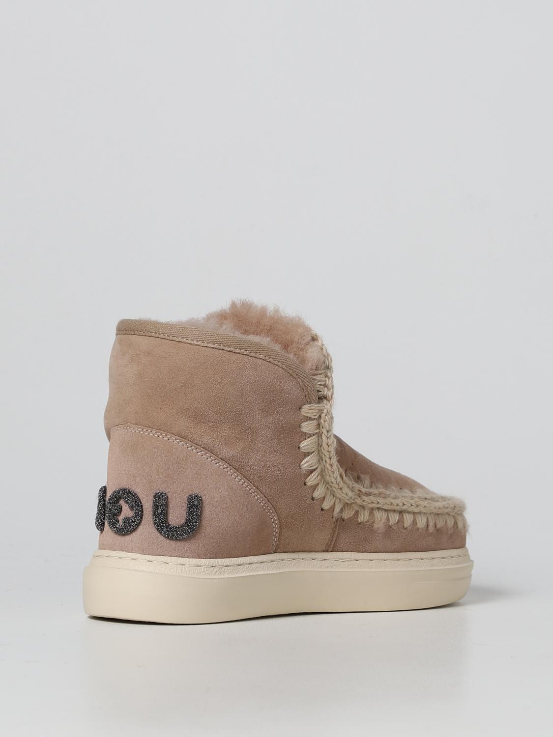 Sneakers with Shearling Lining and Rubber Sole