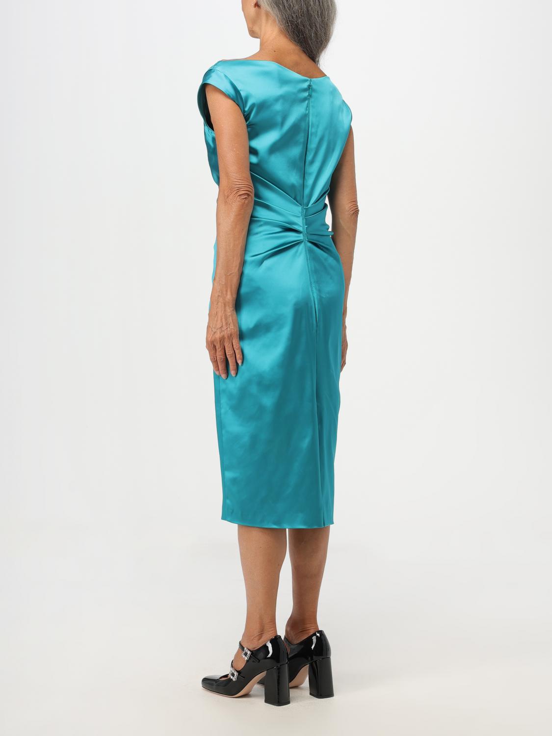 Draped Neckline Satin Dress