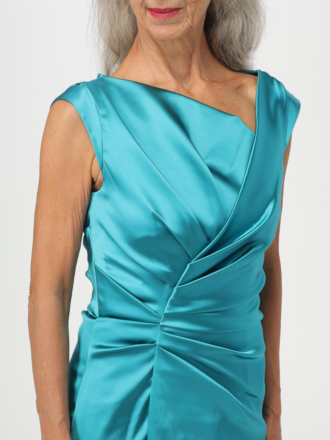 Draped Neckline Satin Dress