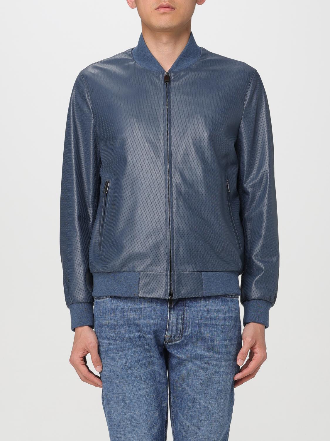 Men Leather Bomber Jacket