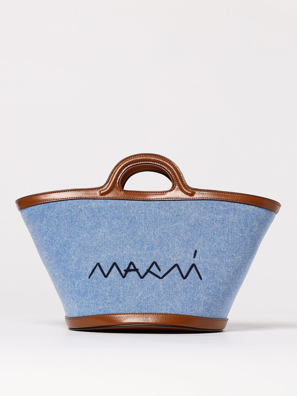 Denim Tote Bucket Bag