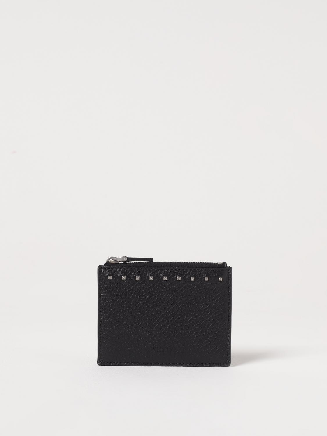 Studded ZipAround Leather Wallet