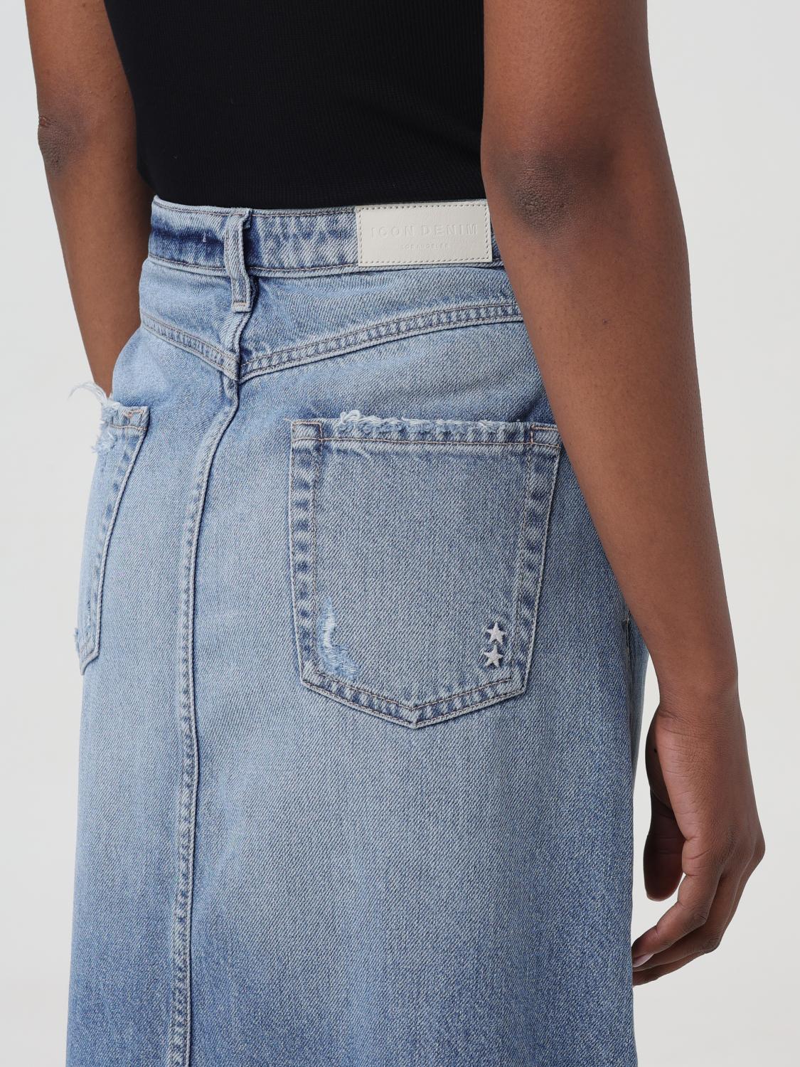 Maxi Denim Skirt Front Slit