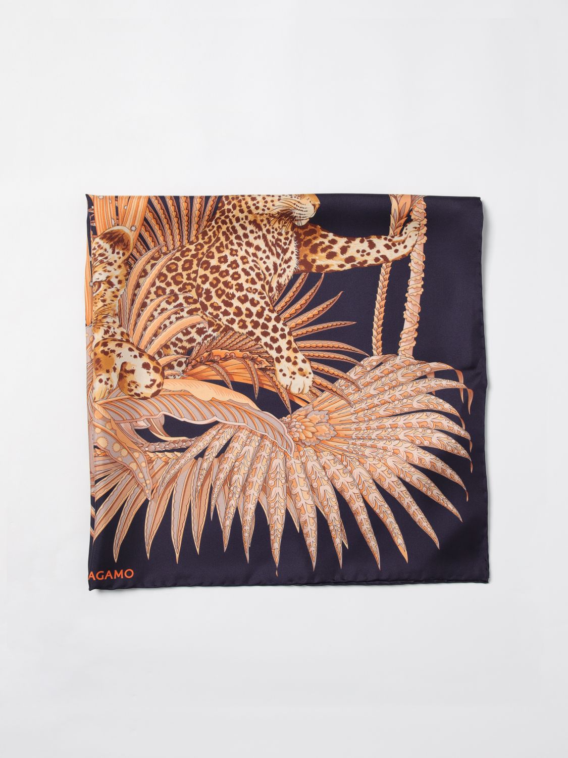 Silk Leopard Print Scarf